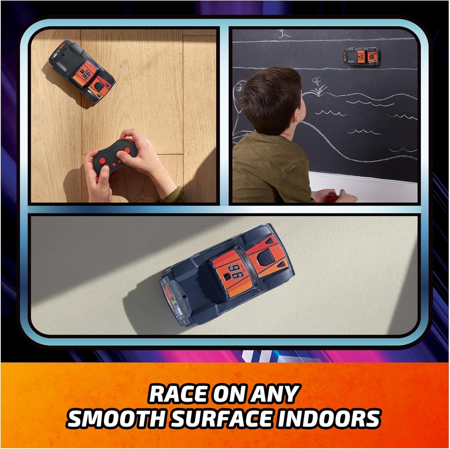 Air Hogs, Zero Gravity Racing Wall Climber, USB-C Rechargeable Wall Ra