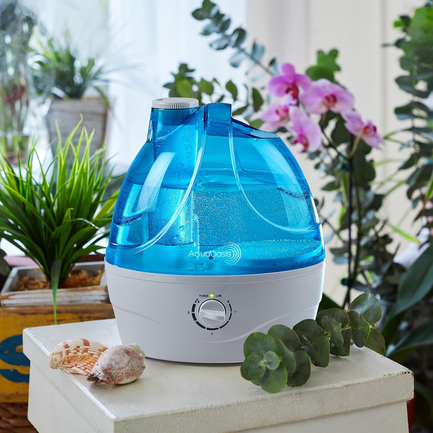AquaOasis® Cool Mist Humidifier (2.2L Water Tank) Quiet Ultrasonic Hum