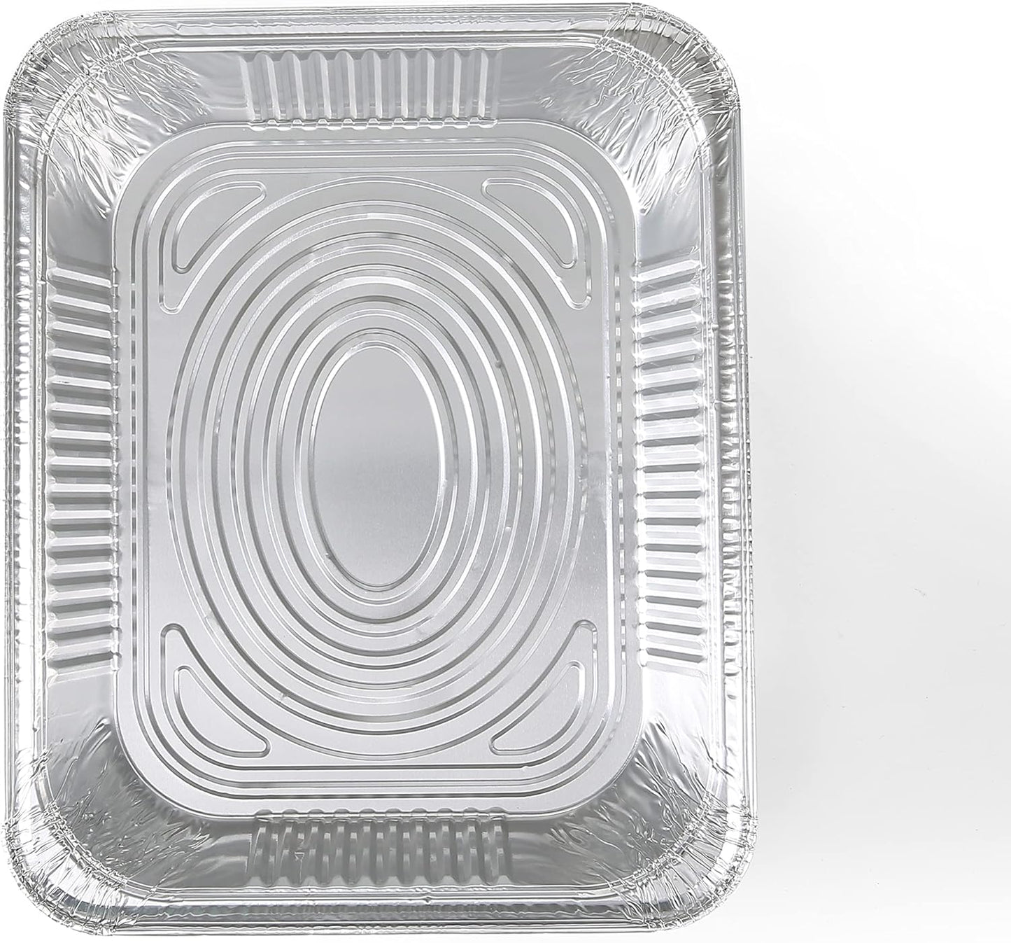 Glad Disposable Half Size Aluminum Steam Pans, Deep Heavy Duty Foil Pans for Steaming, Baking, Roasting, Meal Prep, Catering & Freezer Storage, 12.5 x 10.25 x 2.5 Inch, 2 Count
