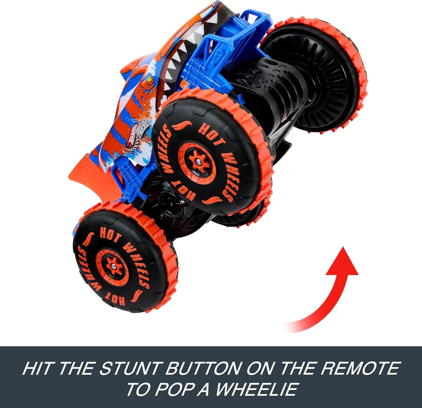 Hot Wheels Monster Trucks Remote Control Toy Vehicle, Large-Scale RC T