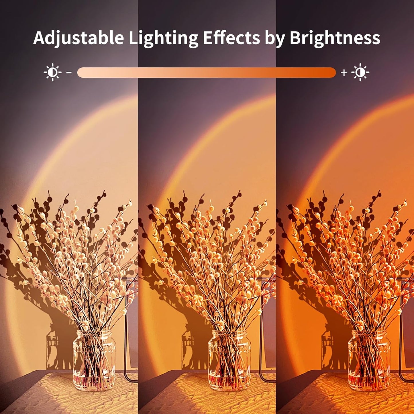 Sunset Lamp Projector with APP & Button Control, 360 Degree Rotation M