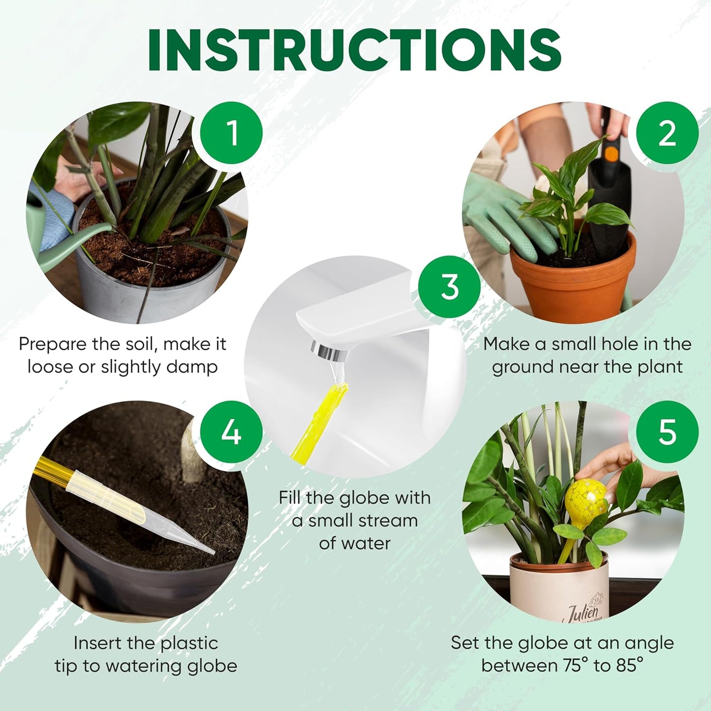 Plant Watering Globes Set of 6 - Small Glass Self Watering Bulbs Up to 5 Days of Irrigation - for Indoor & Outdoor Plants - Multicolor, Automatic, Glass Watering Bulbs for Daily Use, Watering Devices