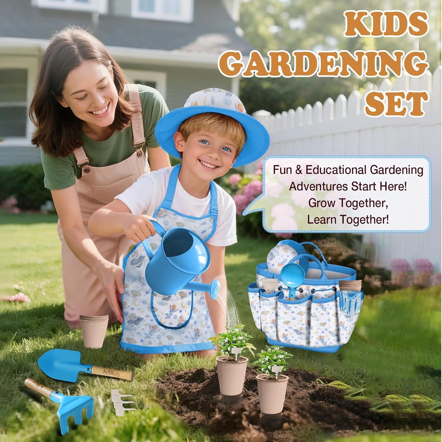 Kids Gardening Tool Set 18PCS Kids Toddler Gardening Set Includes Tote