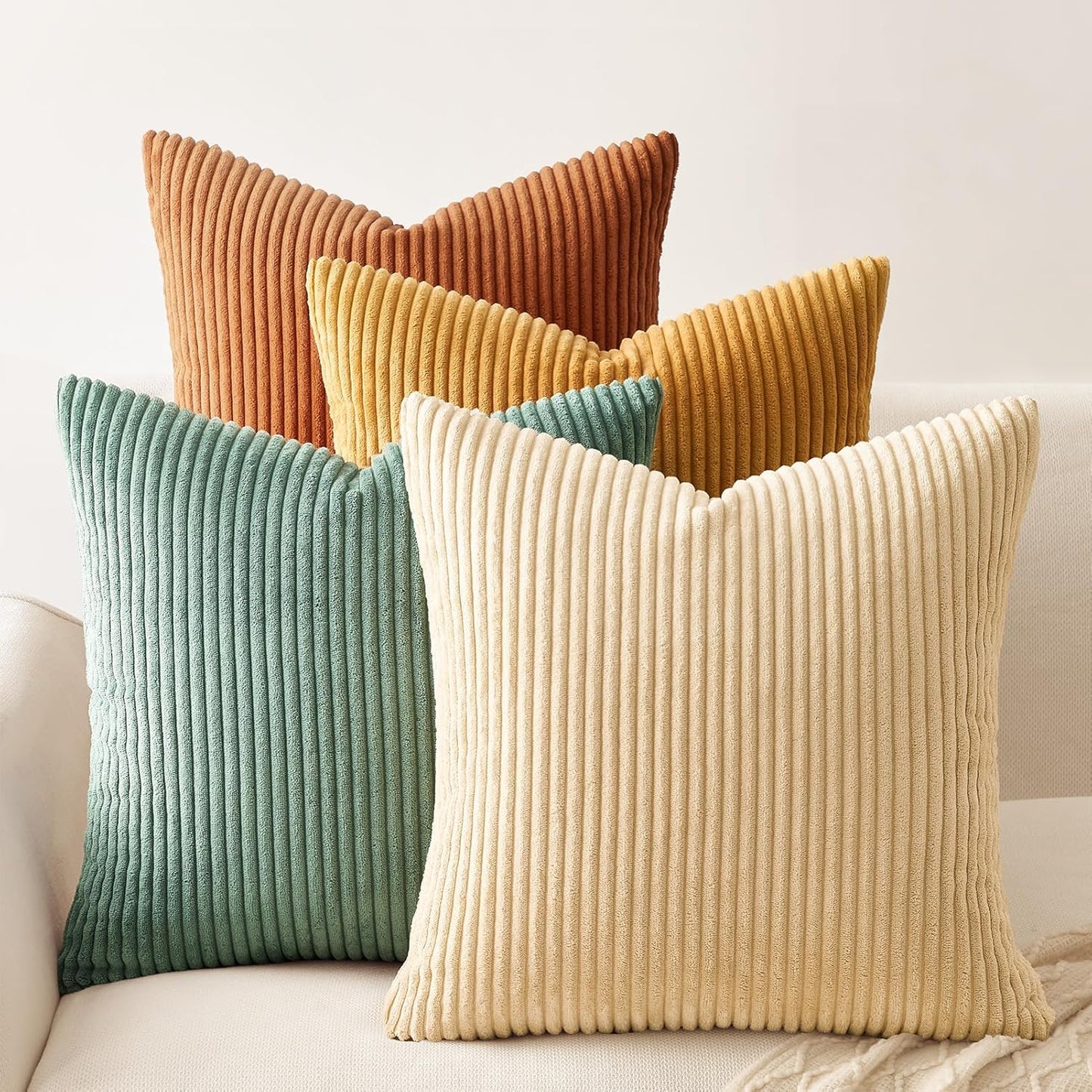 Topfinel Decorative Throw Pillow Covers Cushion Cases, Set of 4 Soft V