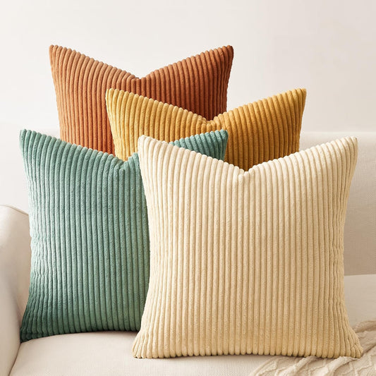 Topfinel Decorative Throw Pillow Covers Cushion Cases, Set of 4 Soft V