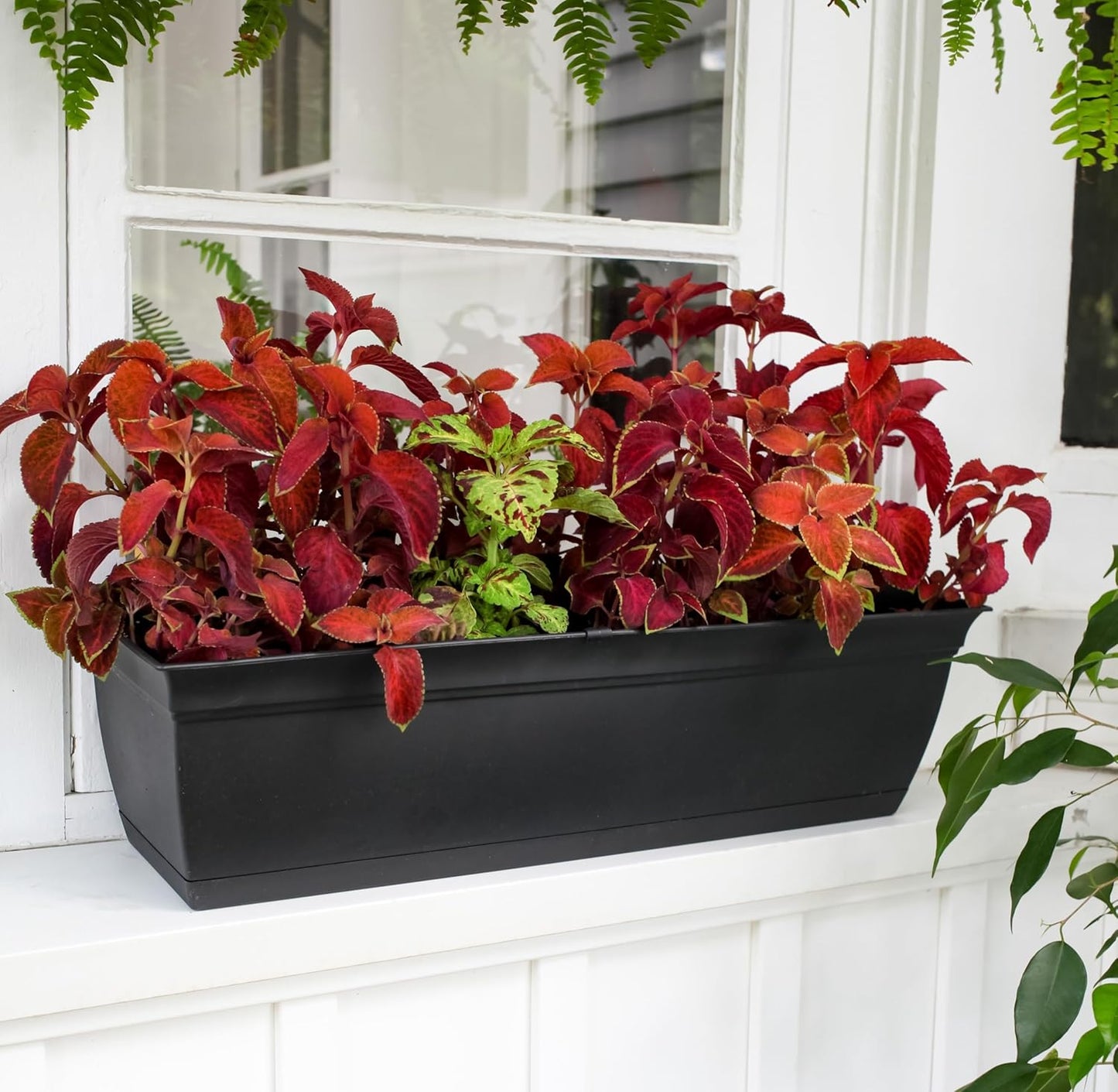 The HC Companies 24" Eclipse Plastic Window Box 7.76"x24"x6.57" in Bla