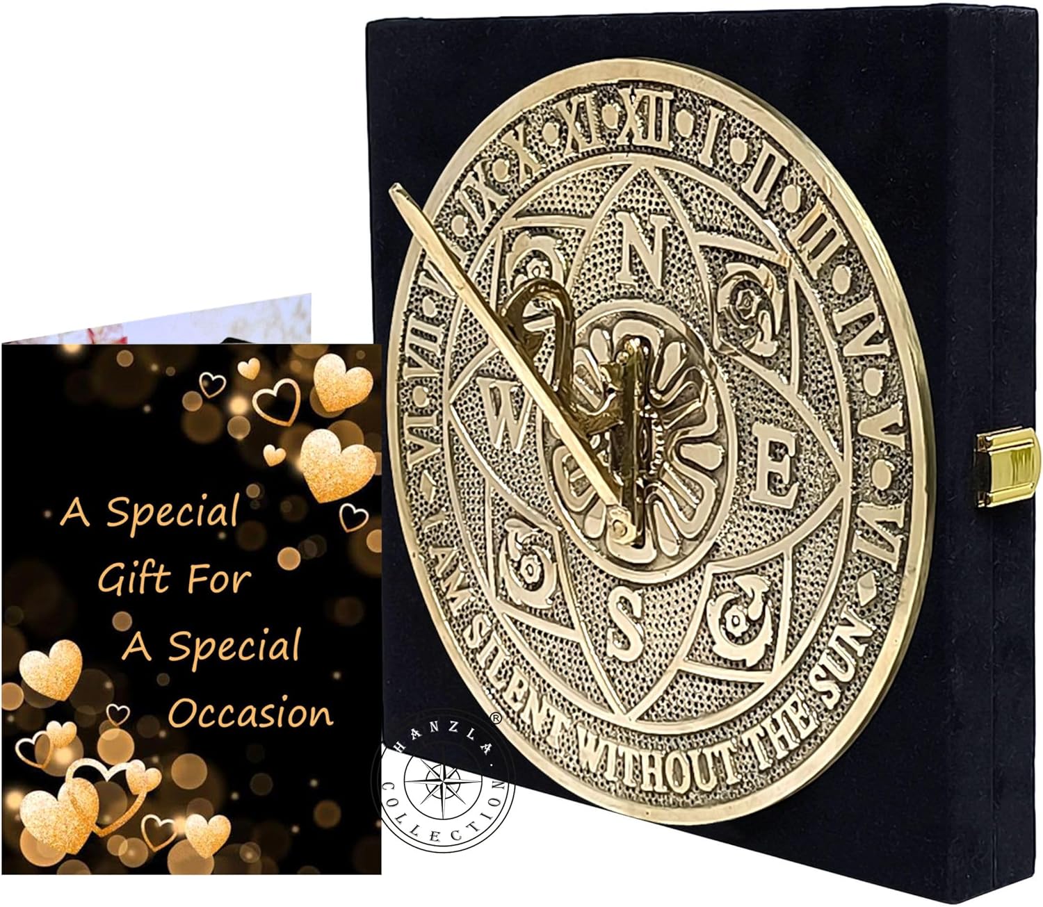 Solid Brass Sundial Clock for Garden Yard Outdoor | Handmade Shiny Bra