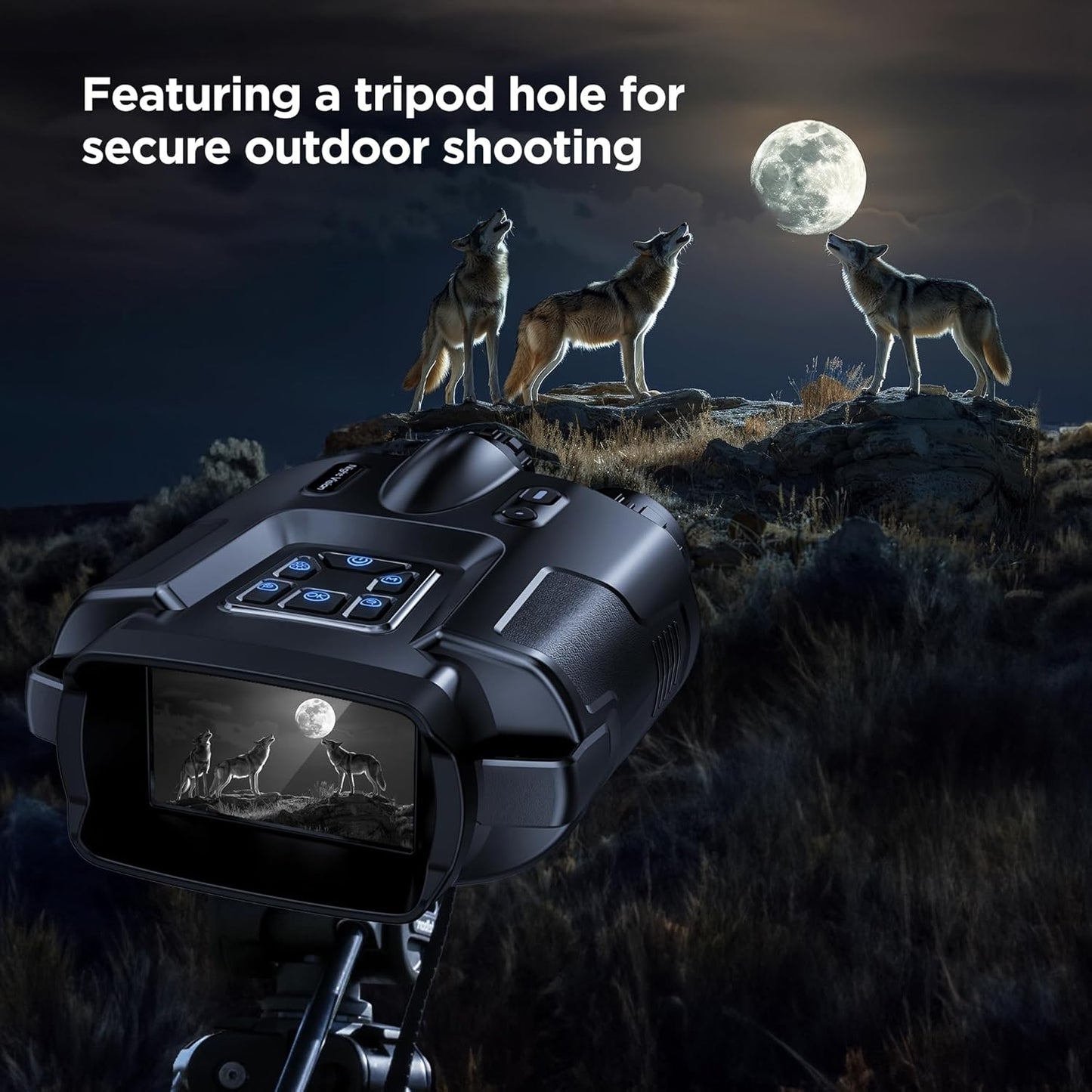 4K Night Vision Goggles for Adults, 2000FT Infrared Night Vision Binoculars with Tactical Light, 8X Digital Zoom for Outdoor, Camping and Travel