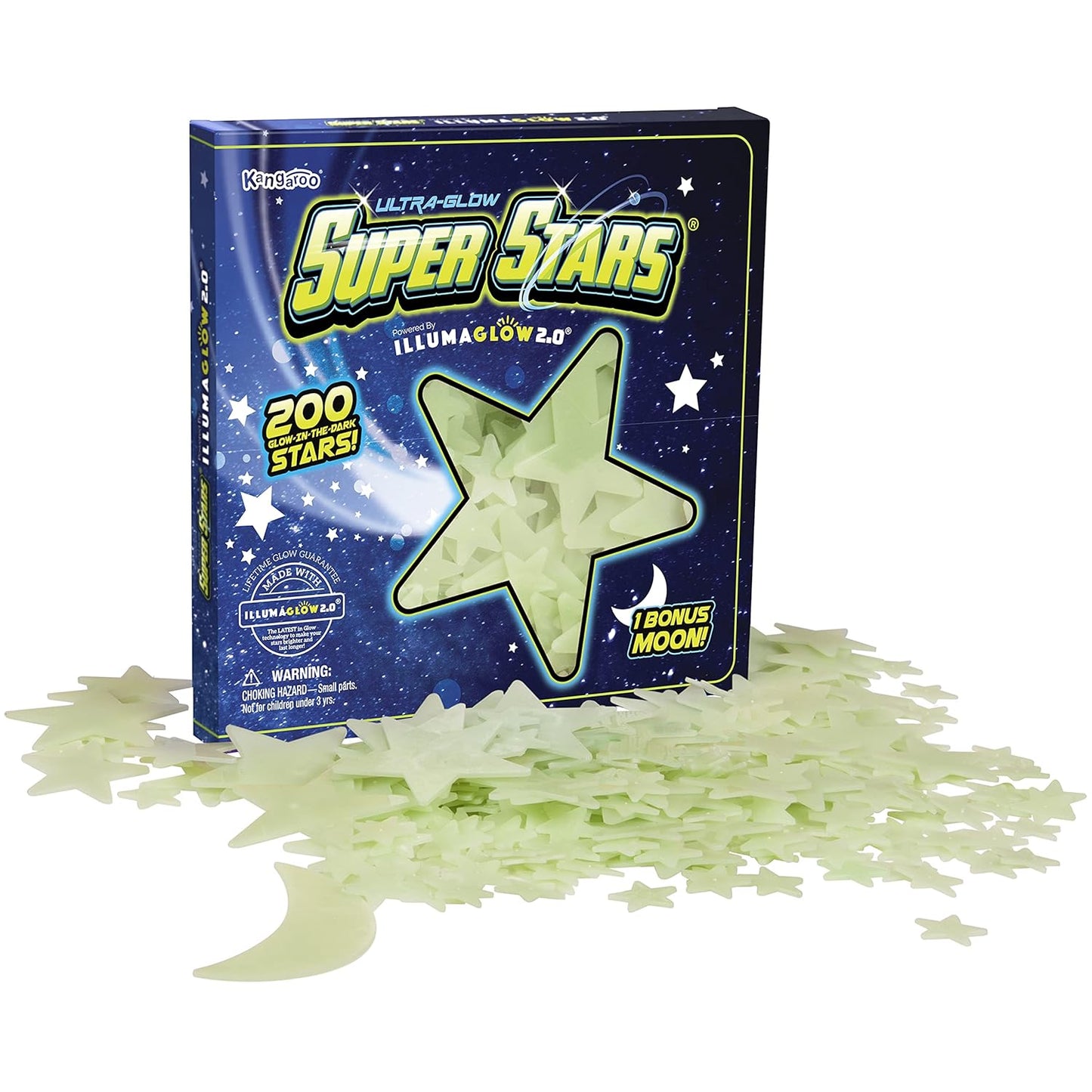 Glow in The Dark Stars - Includes Installation Material and Star map, 