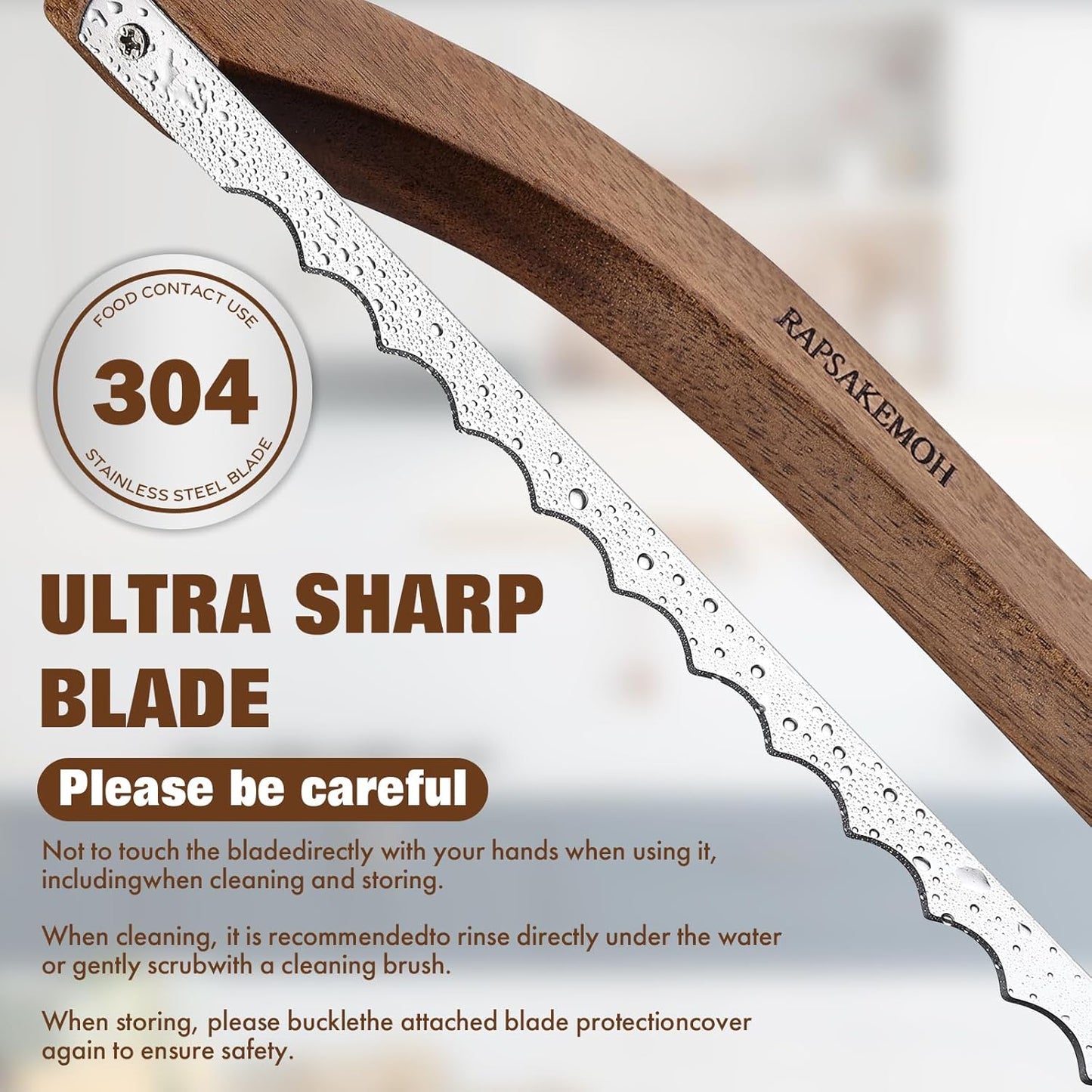 Bread Knife for Homemade Bread, Sourdough bread knife,Bread slicer for Homemade Bread, Baguettes and More Cuts Thin,Bow Design Easy to Cutting Even Slices