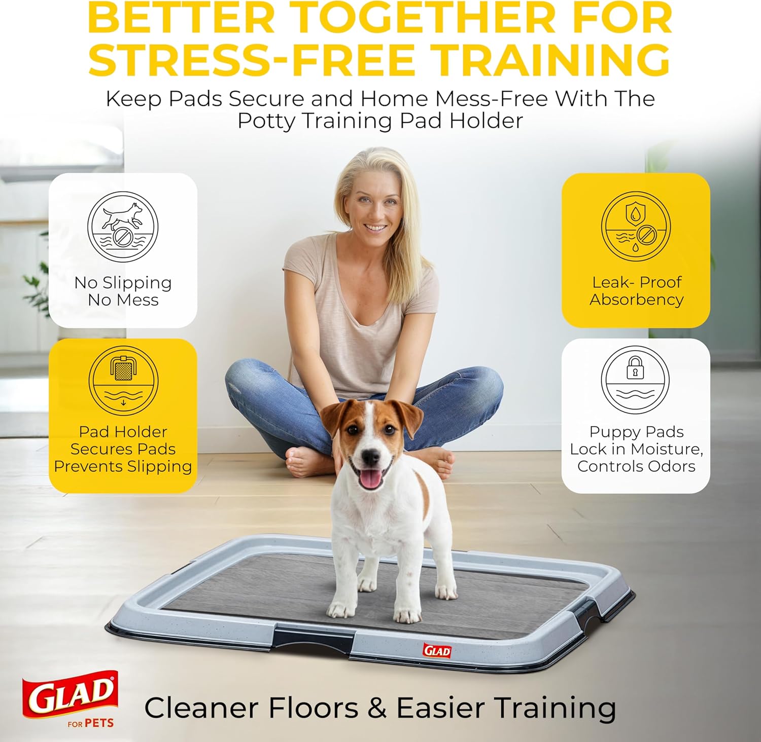 Glad for Pets Extra Large Charcoal Dog Training Pads, Absorbent Leak P