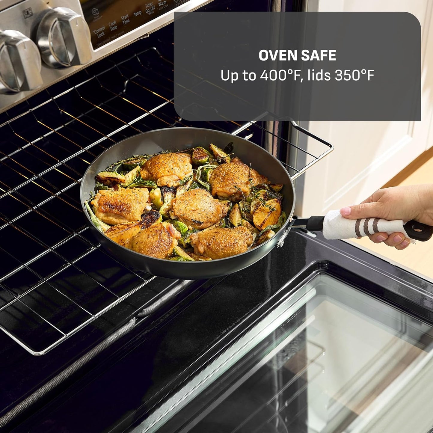 T-Fal Ultimate Hard Anodized 12-Piece Ceramic Nonstick Cookware Set, O
