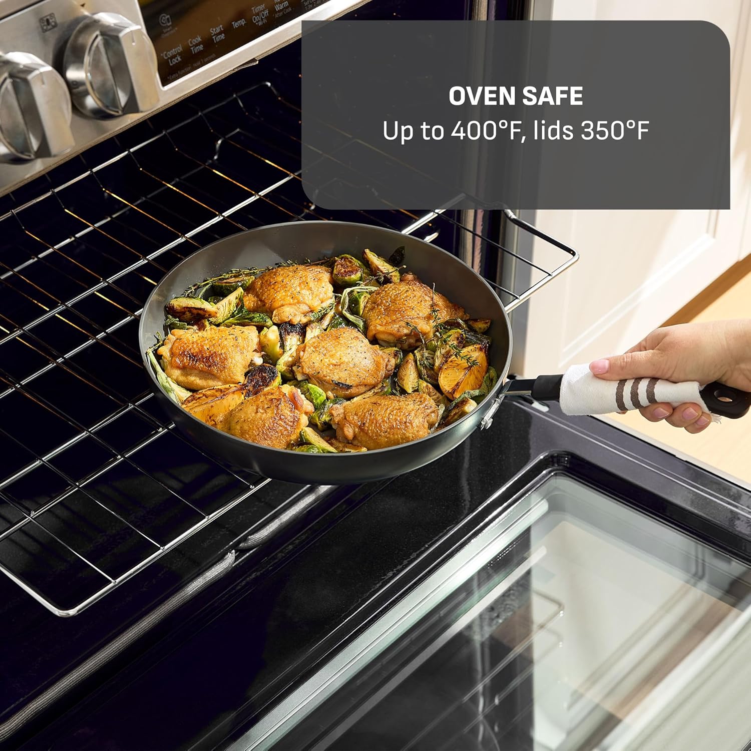 T-Fal Ultimate Hard Anodized 12-Piece Ceramic Nonstick Cookware Set, O