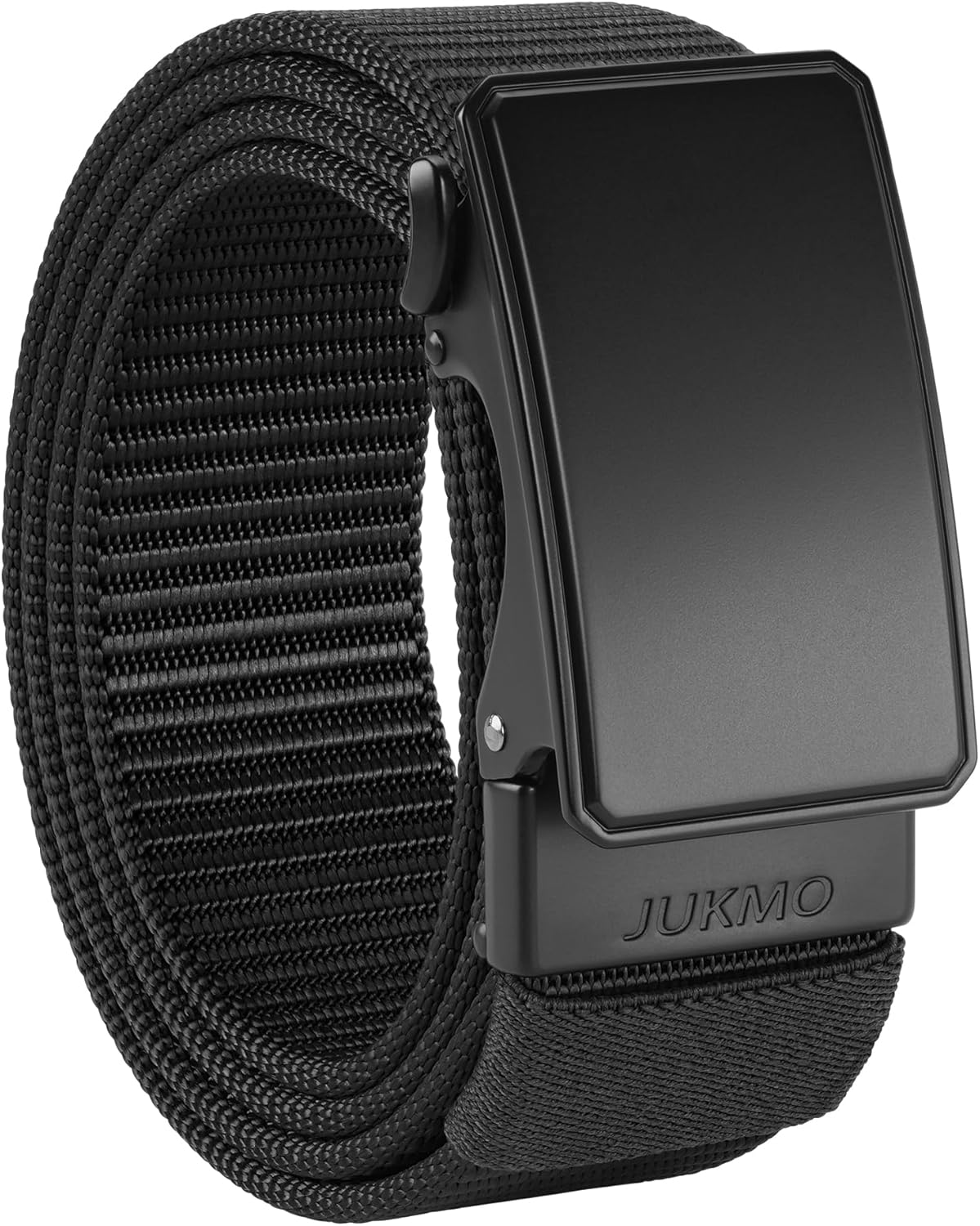 JUKMO Men's 1.5" Nylon Ratchet Belt, Casual Web Click Belt with Slide 