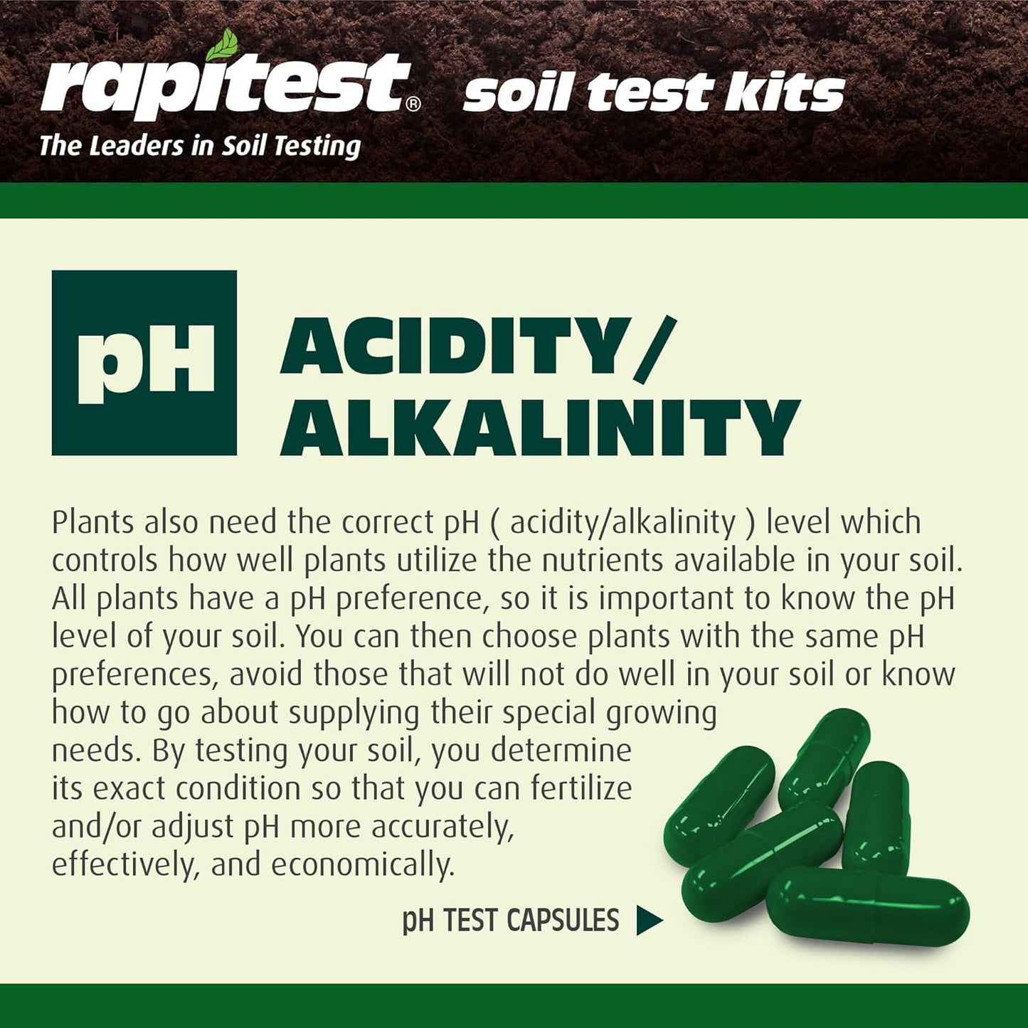 Rapitest Soil Test Kit for Gardens, Vegetables, Flowers and Lawns. USA