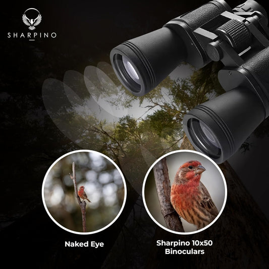 10 x 50 Binoculars for Adults High Powered – Wide Angle Binoculars with Anti Reflective Fog Proof Lens – Waterproof, Outdoors, Hunting, Bird Watching, Concert, Sporting Events