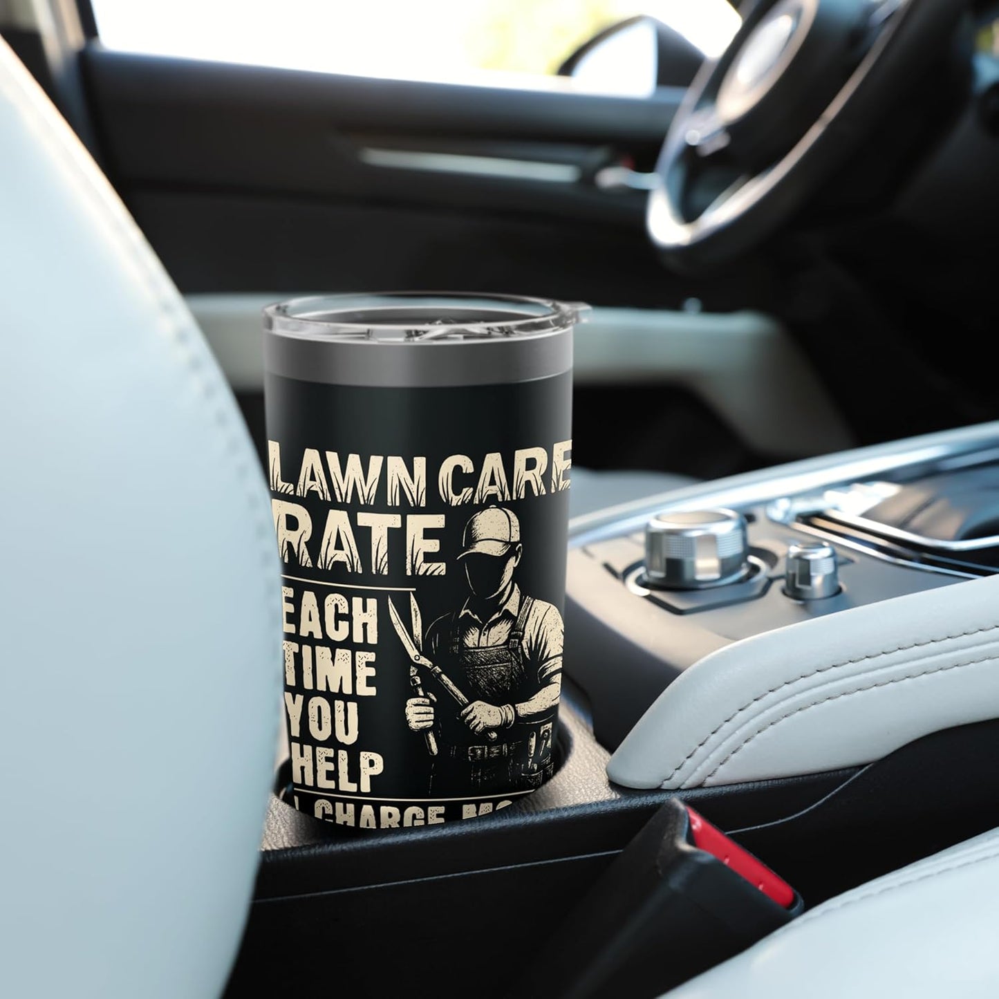 Funny Lawn Care Maintenance Lawmowing Landscaper Stainless Steel Insulated Tumbler