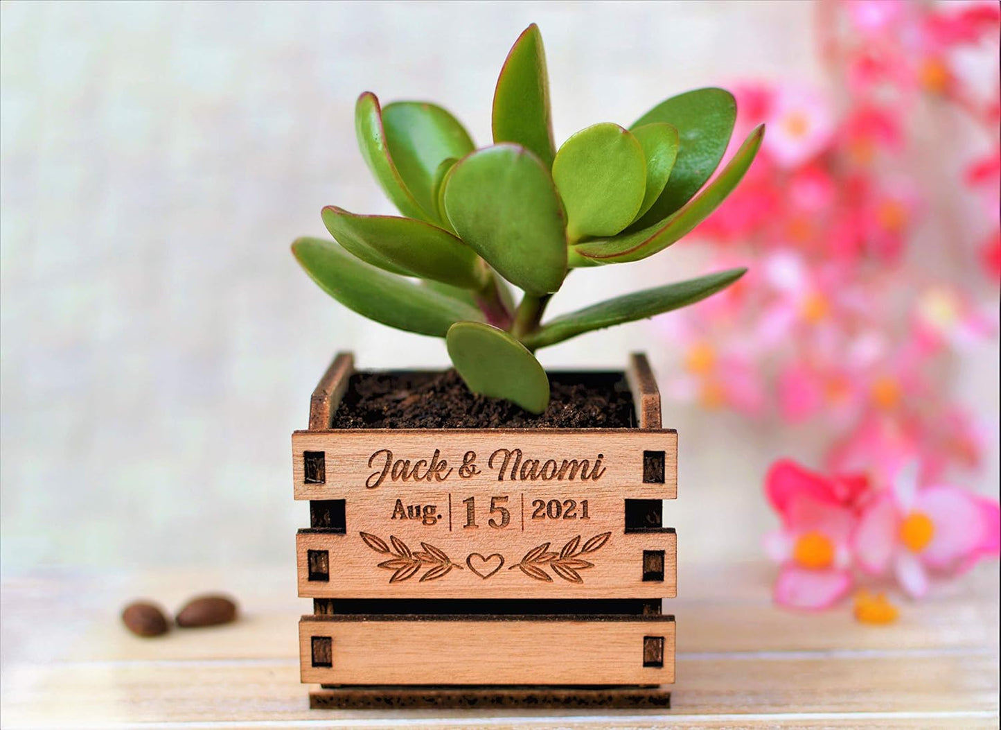 Succulent Pots for Wedding favors - Personalized Flower Planter Pot - Plants Not Included