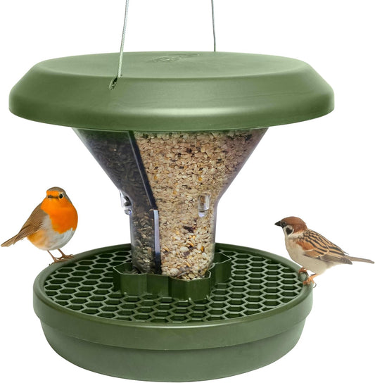 SWISSINNO Bird Feeders - No Mess Hanging Bird Feeder for Outdoors - Sm
