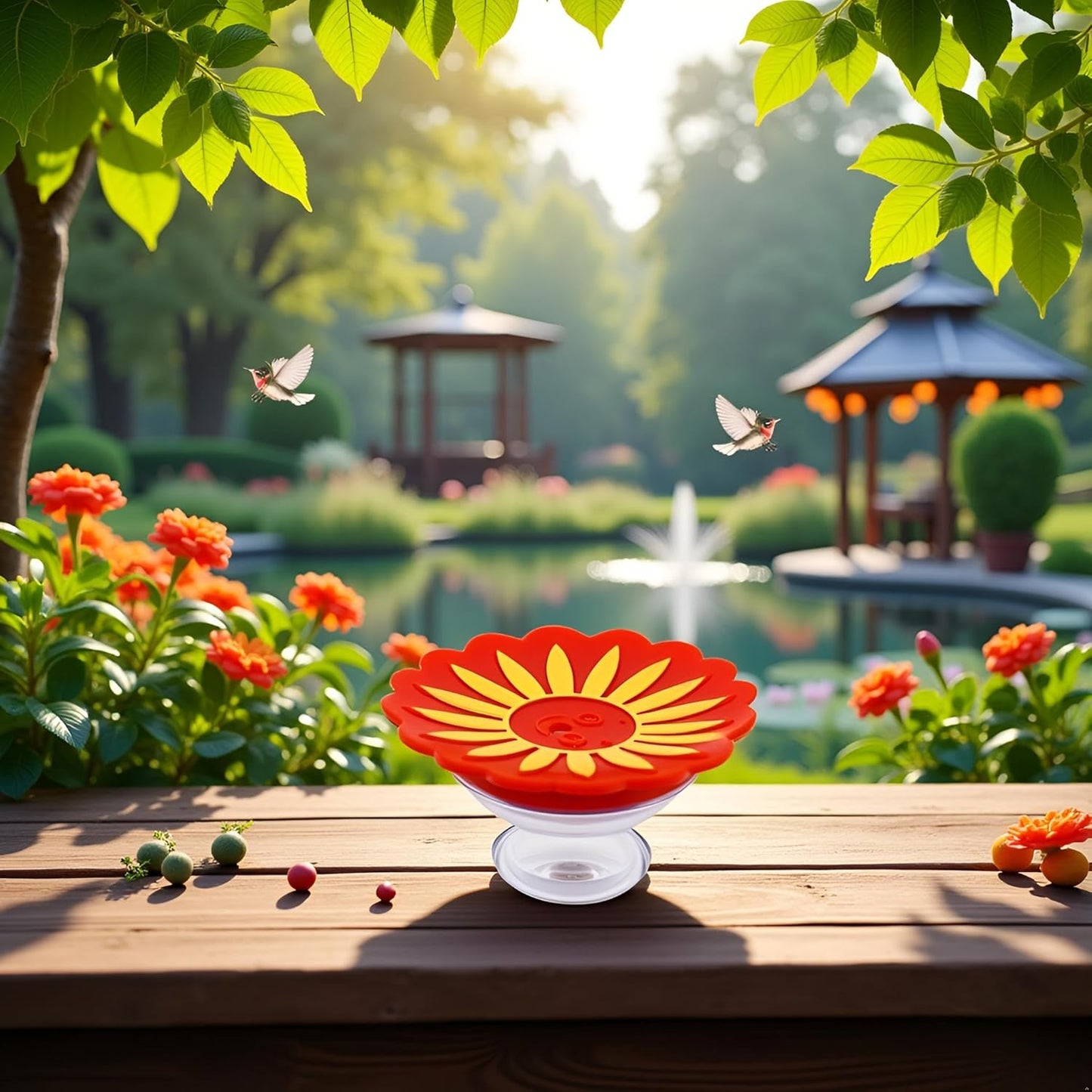 Yellow Hummingbird Feeder,Creative Portable Feeding Water Tool Bird Accessories Plastic with Ring Handheld Birds Water Feeder Wild Bird Feeders