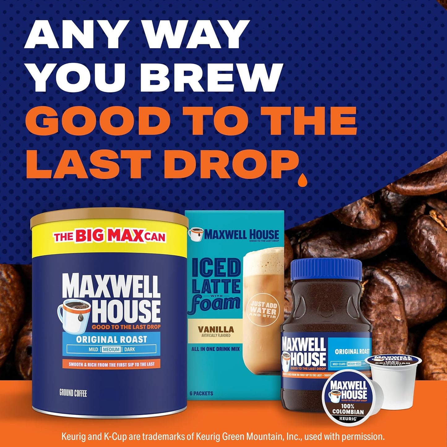 Maxwell House Original Roast Ground Coffee, 33.1 oz Canister