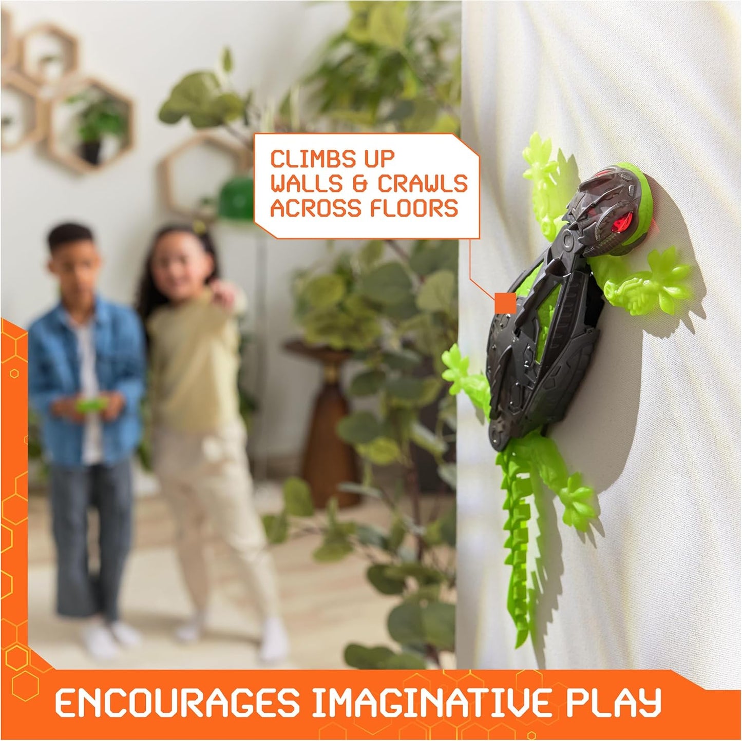 HEX BOTS Wall Crawler Gecko with Official Wall Climber Technology, Rec
