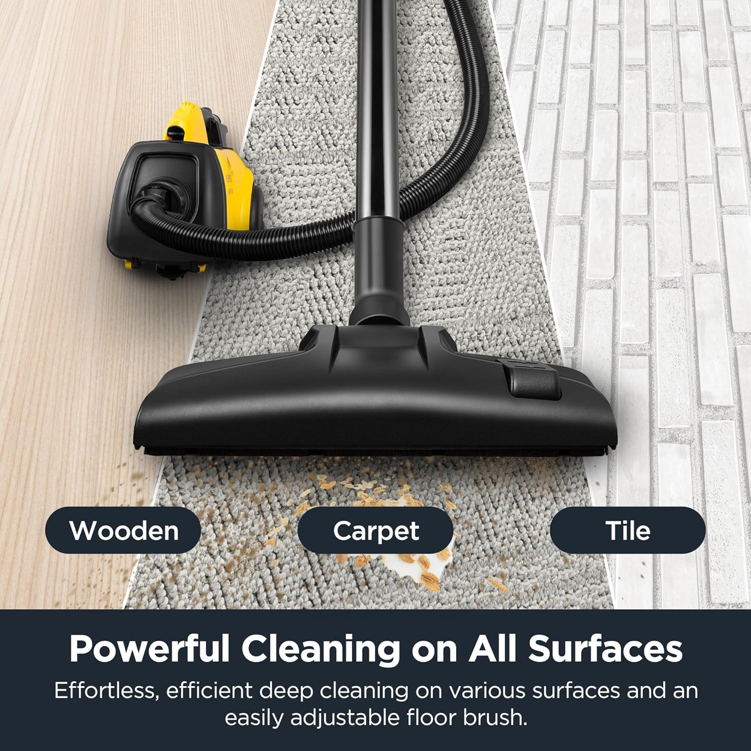 Eureka 3670M Canister Cleaner, Lightweight Powerful Vacuum for Carpets