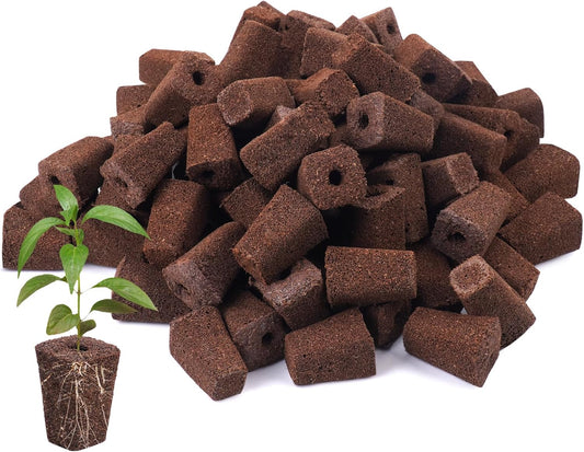 100 Pack Grow Sponges, Replacement Root Growth Sponges Seed Pods,Seed 