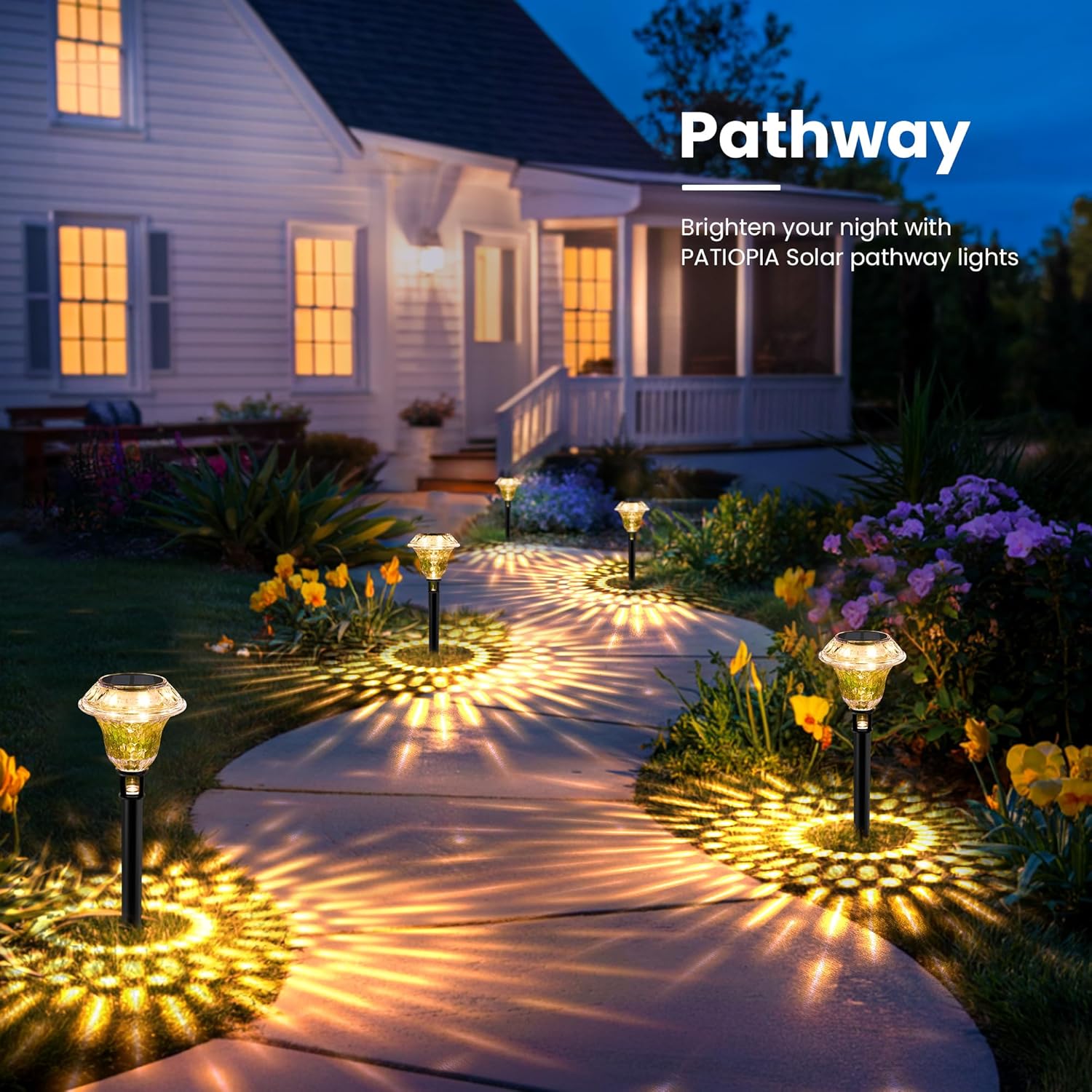 Solar Pathway Lights Garden Decor for Yard, Solar Garden Lights for Ou