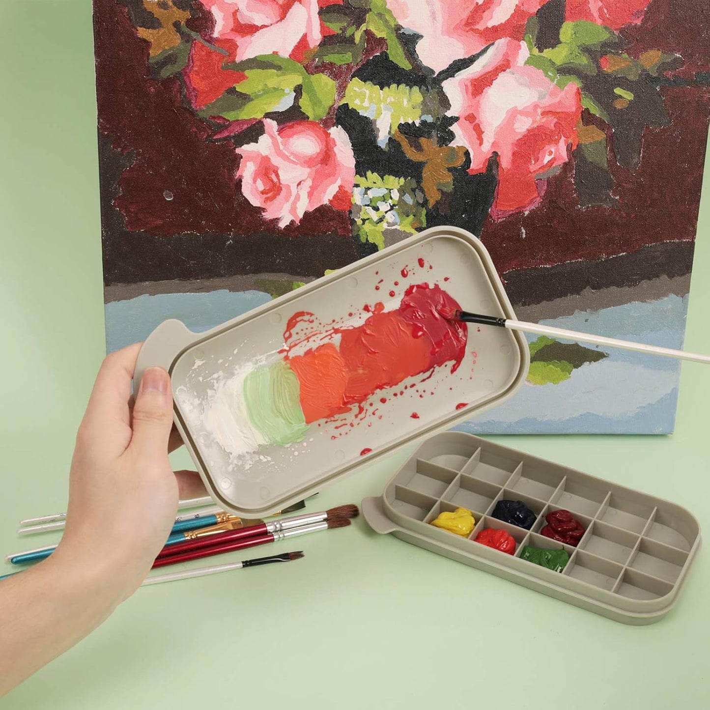 MyLifeUNIT Paint Brush Cleaner, Paint Brush Holder and Organizers with