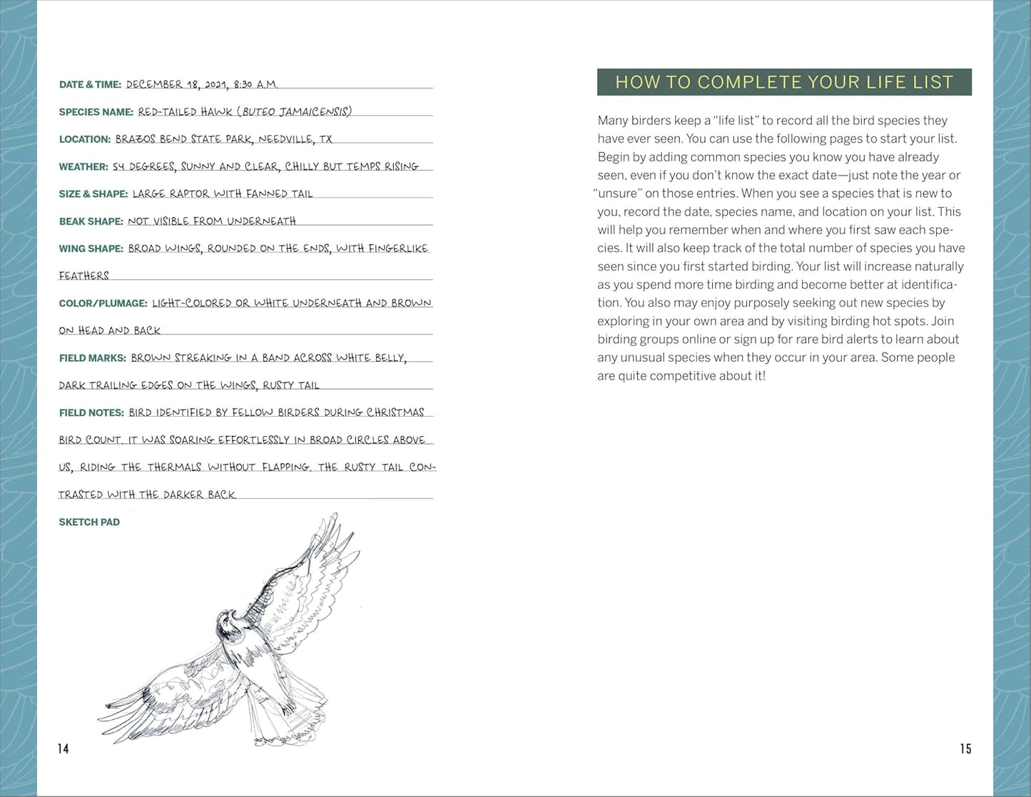 Bird Watching Field Journal: Log, Sketchbook, and Life List (Bird Watching Adventures)