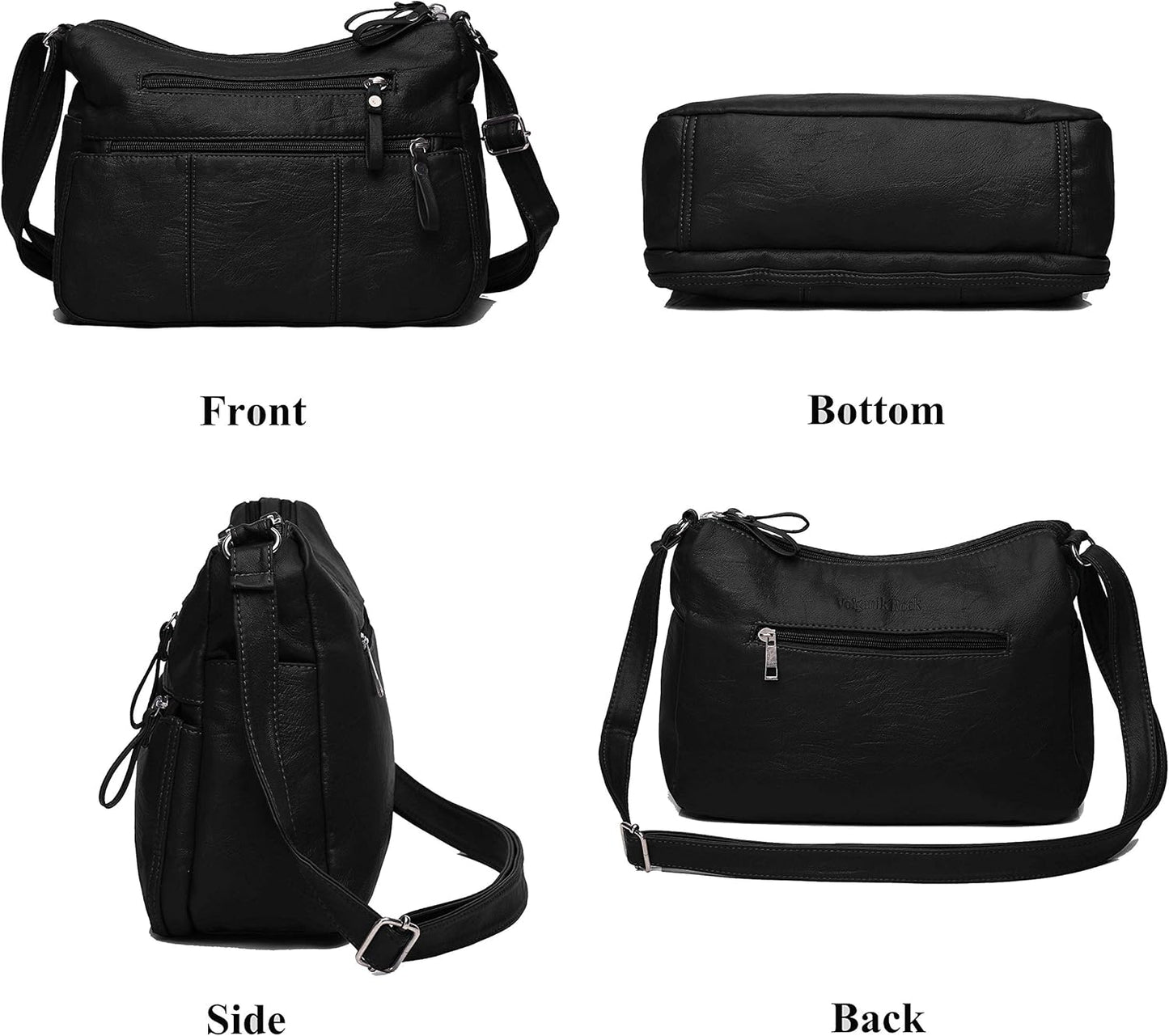 VOLGANIK ROCK Purses for Women Soft PU Leather Shoulder Bag Ladies Cro
