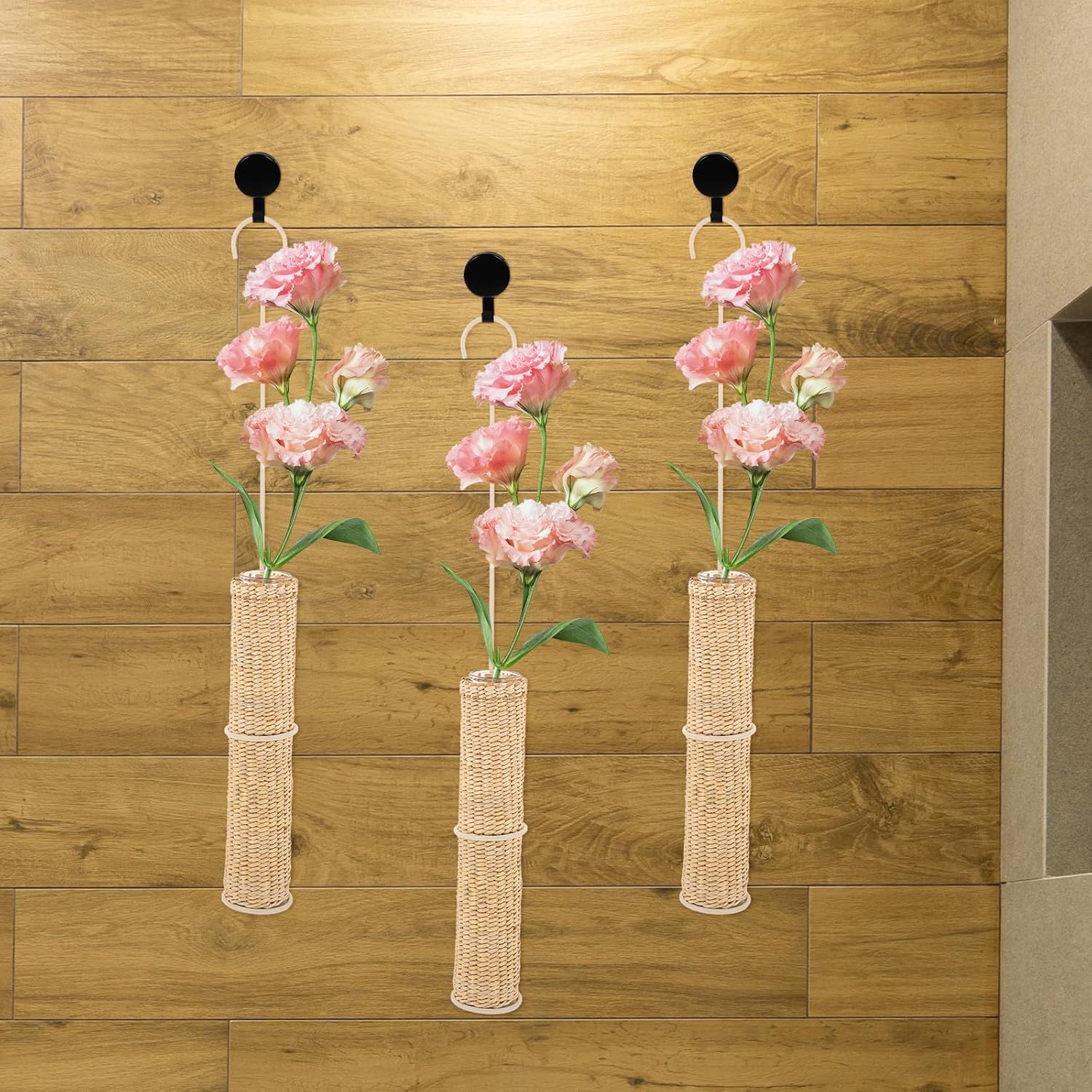 PRETYZOOM Wall Mounted Flower Vase Woven Small Hanging Planter Decorat