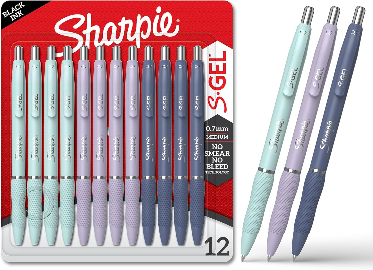 Sharpie S-Gel, Gel Pens, Medium Point (0.7mm), Assorted Fashion Barrel