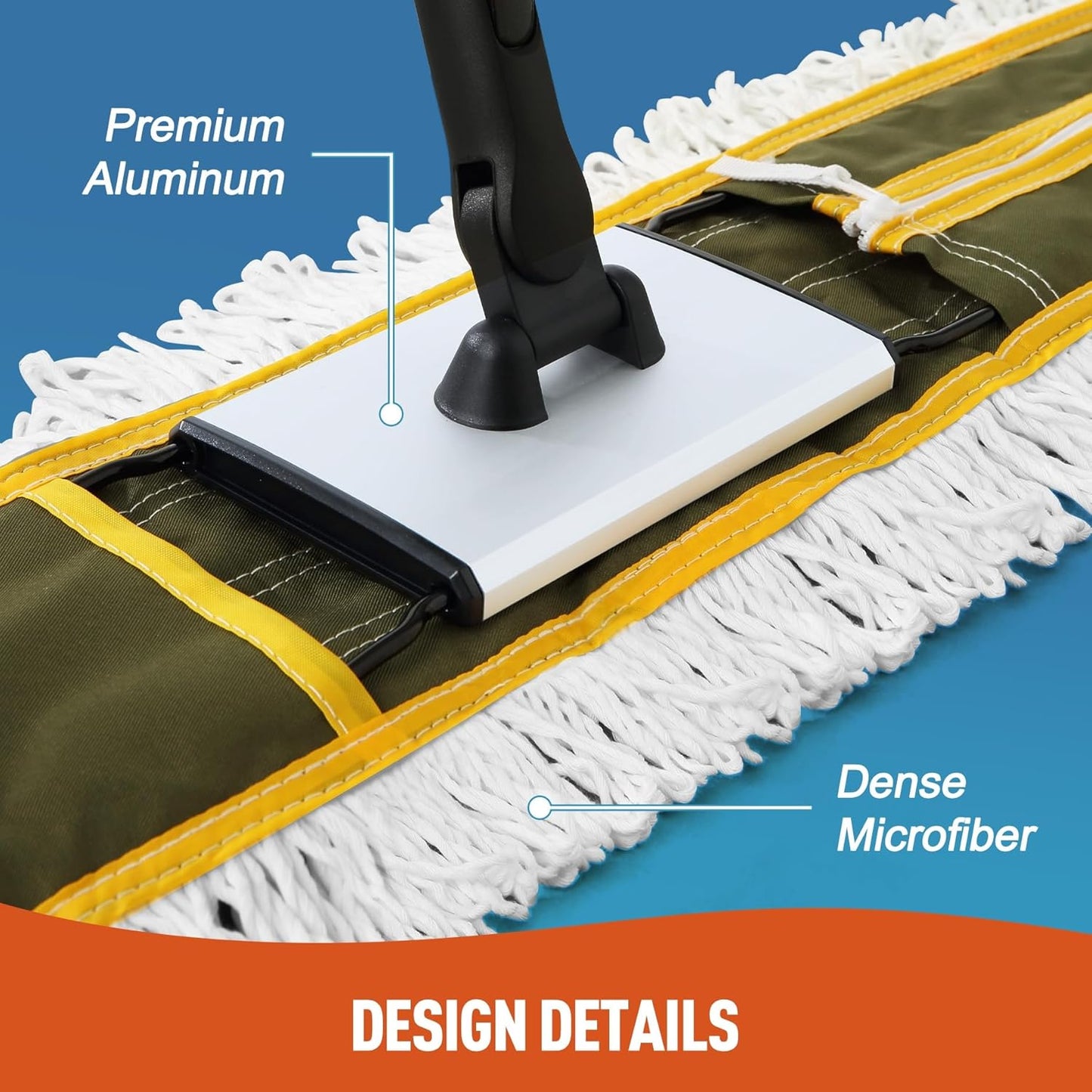 36" Commercial Dust Mops for Floor Cleaning Heavy Duty Floor Duster Mo