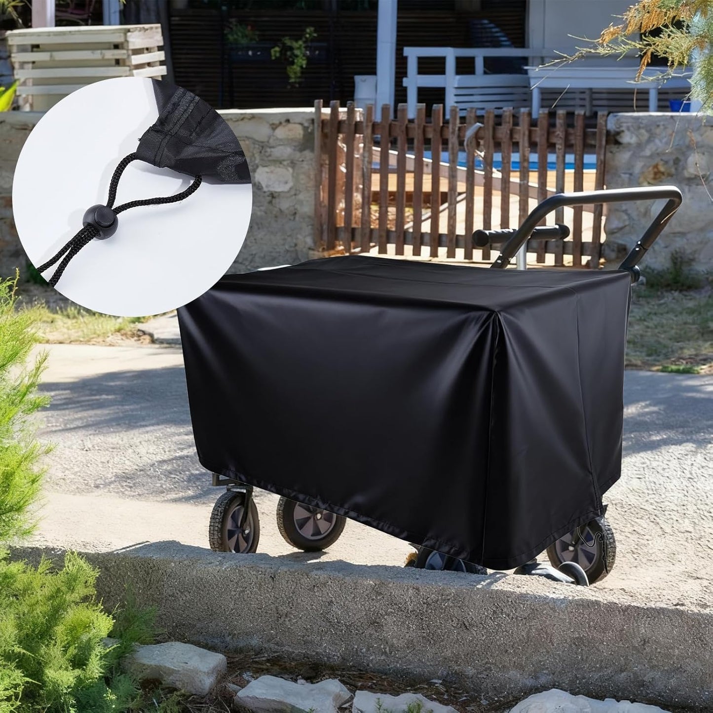 NICENEEDED Waterproof Folding Wagon Protective Cover, 38.19 x 22.05 x 