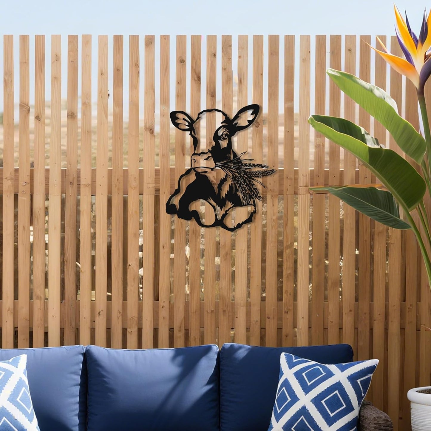 YATEASLU Cow Decor - Cow Wall Art, Metal Animal Decorations for Home, 