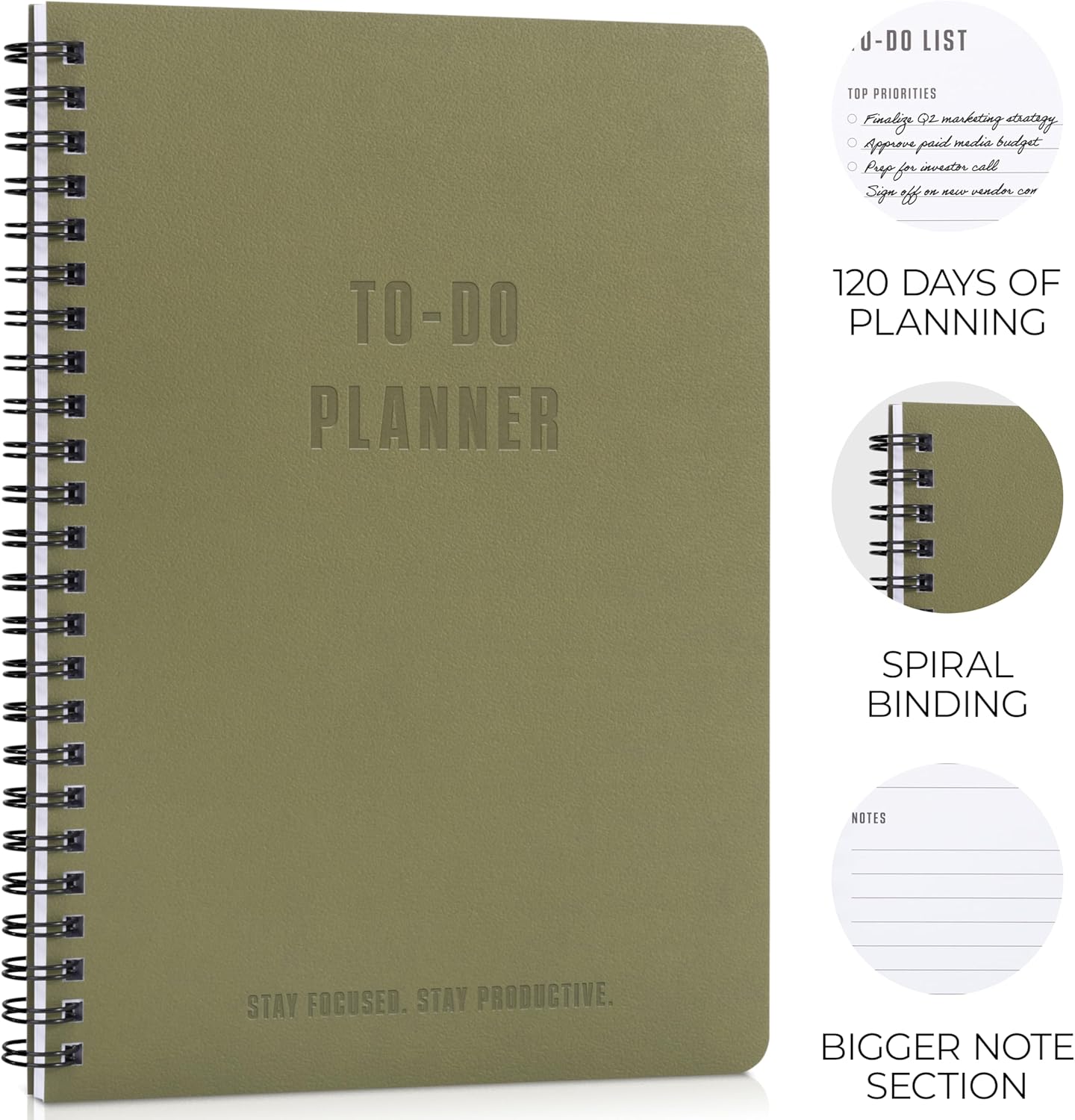 ZICOTO Aesthetic To Do List Notebook For Work or Home - Simple Daily P