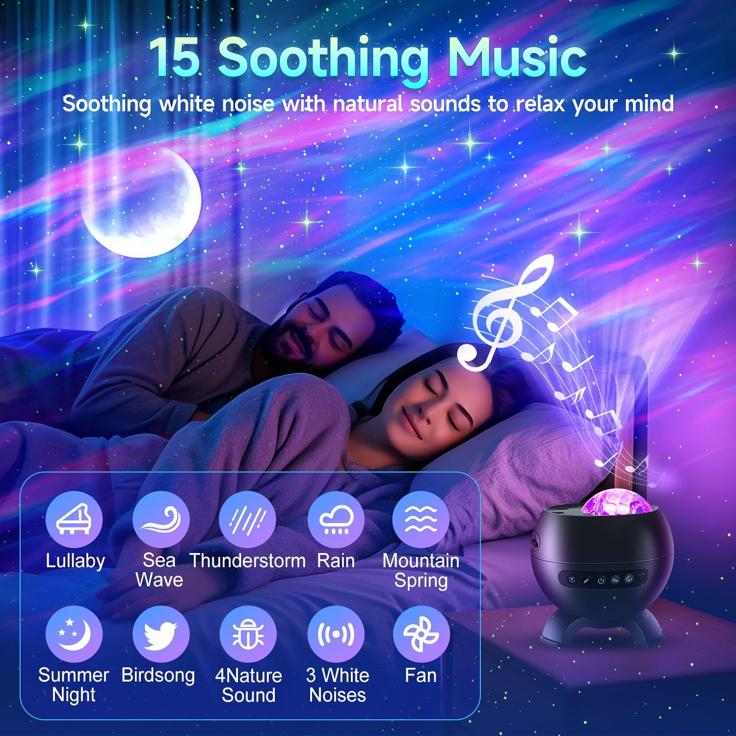 Northern Galaxy Light Projector, 300+Modes & 5 Films Star Projector, 1
