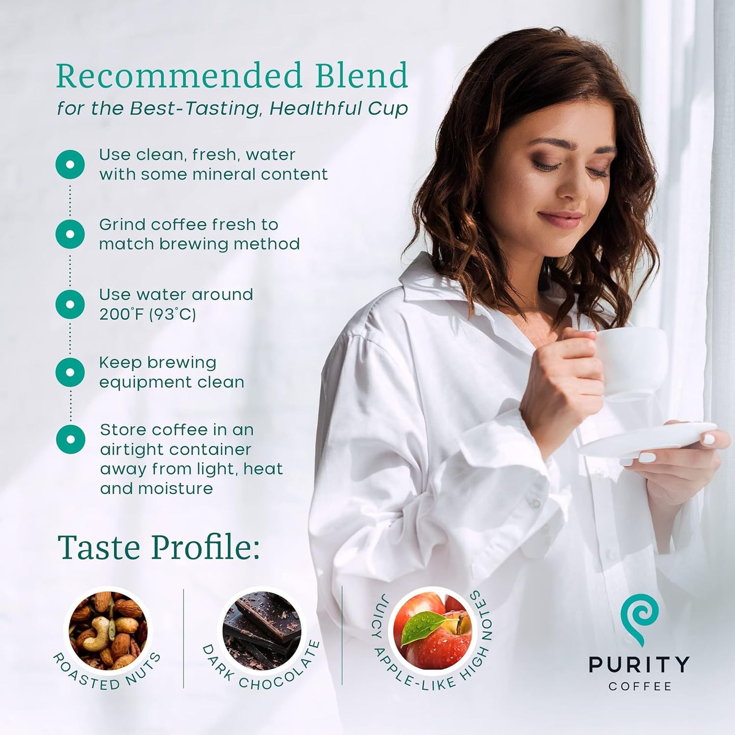 Purity Coffee FLOW Original Medium Roast Whole Bean (12oz Bag) | Specialty-Grade USDA Organic Arabica Blend | Third Party Tested for Mold, Mycotoxins & Pesticides