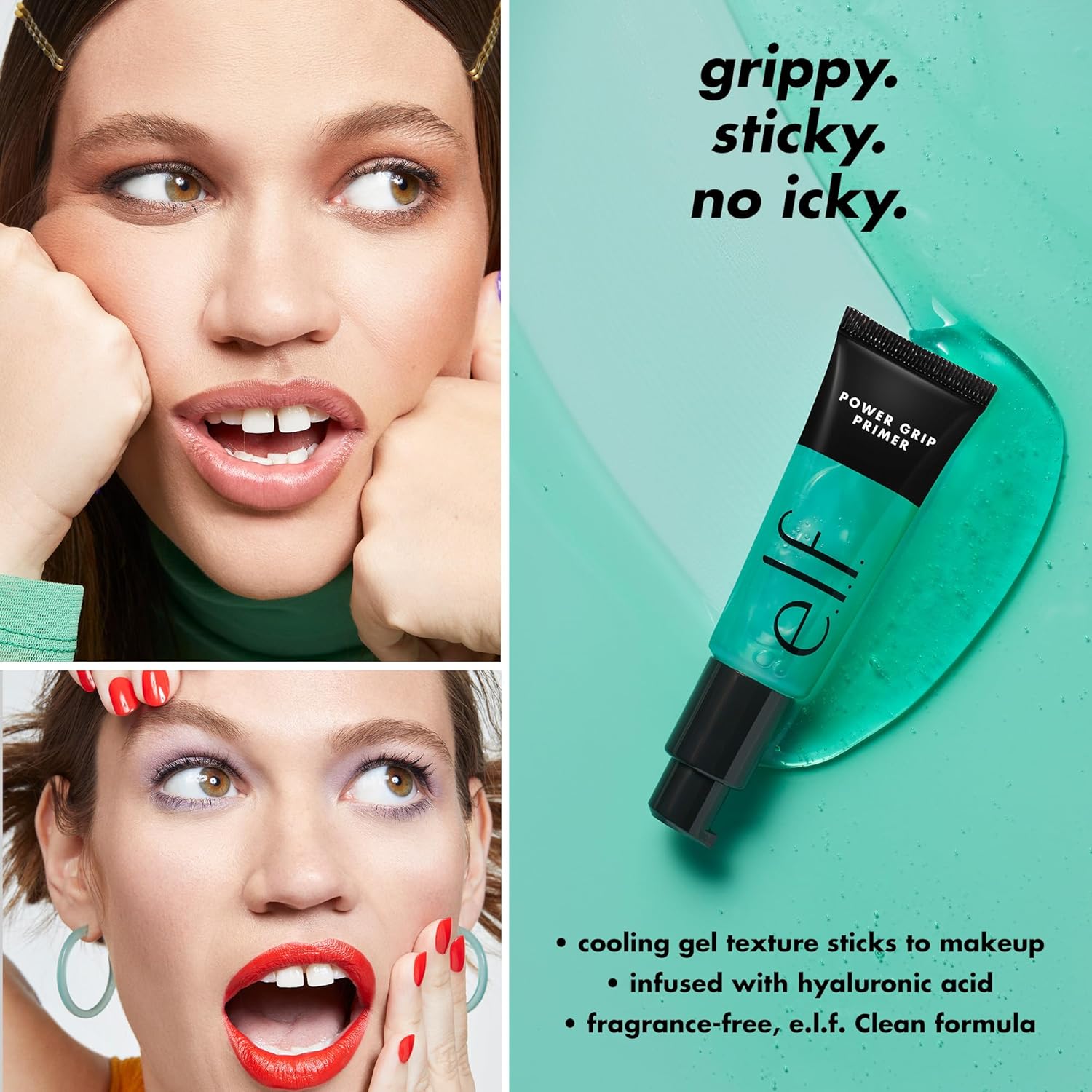 e.l.f. Power Grip Primer, Gel-Based & Hydrating Face Primer For Smooth