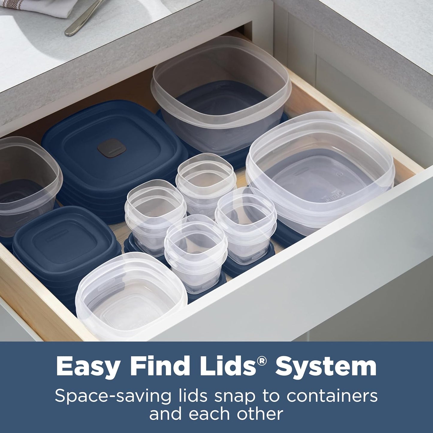 Rubbermaid Easy Find Lids® Food Storage Containers with Vented Lids, 2