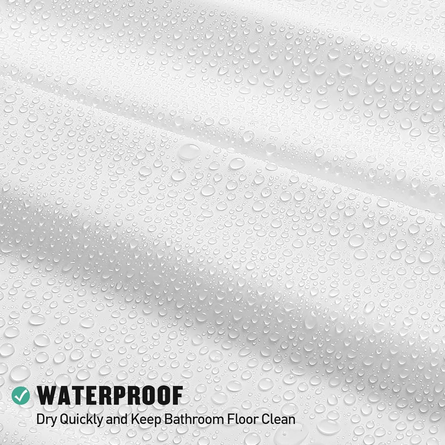 MitoVilla White Peva Shower Curtain Liner, Simple Plastic Shower Curta