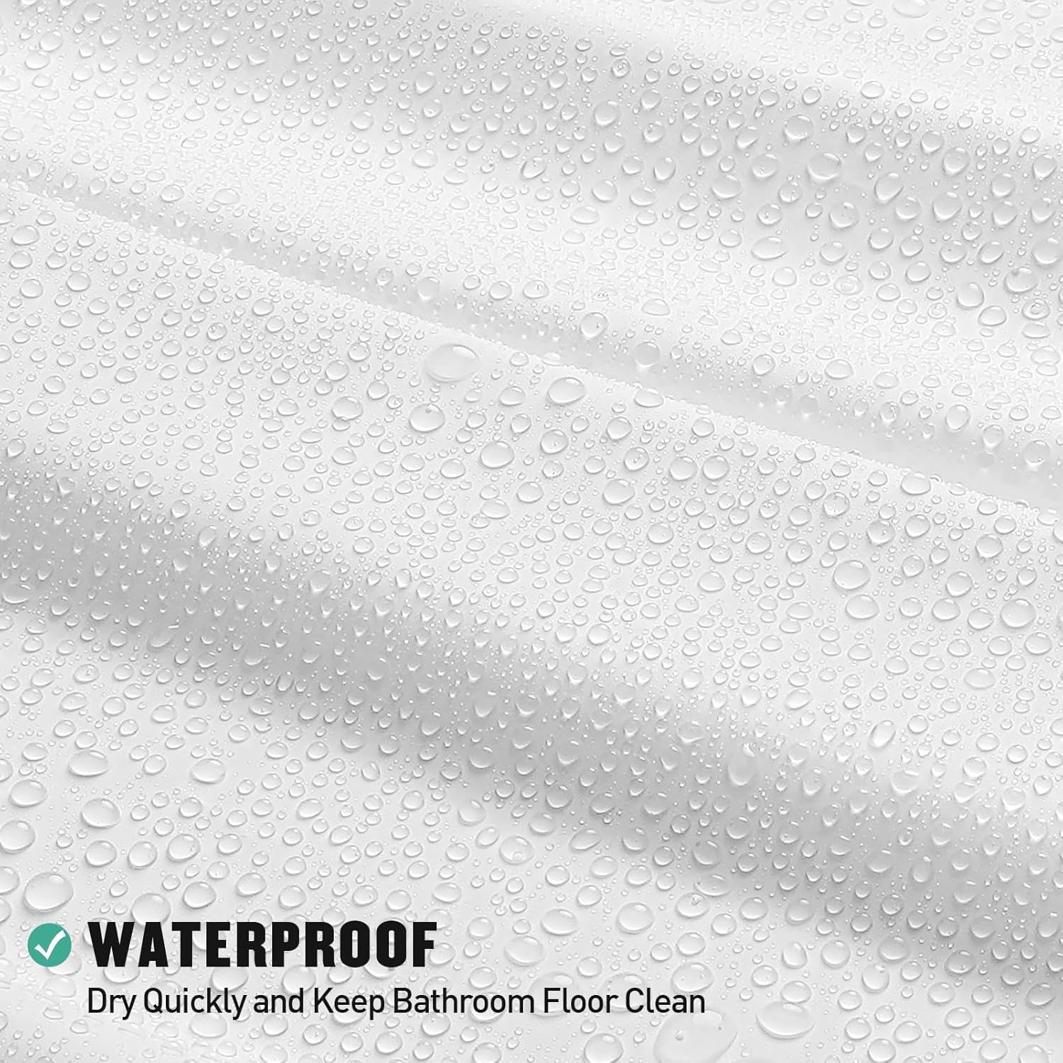 MitoVilla White Peva Shower Curtain Liner, Simple Plastic Shower Curta