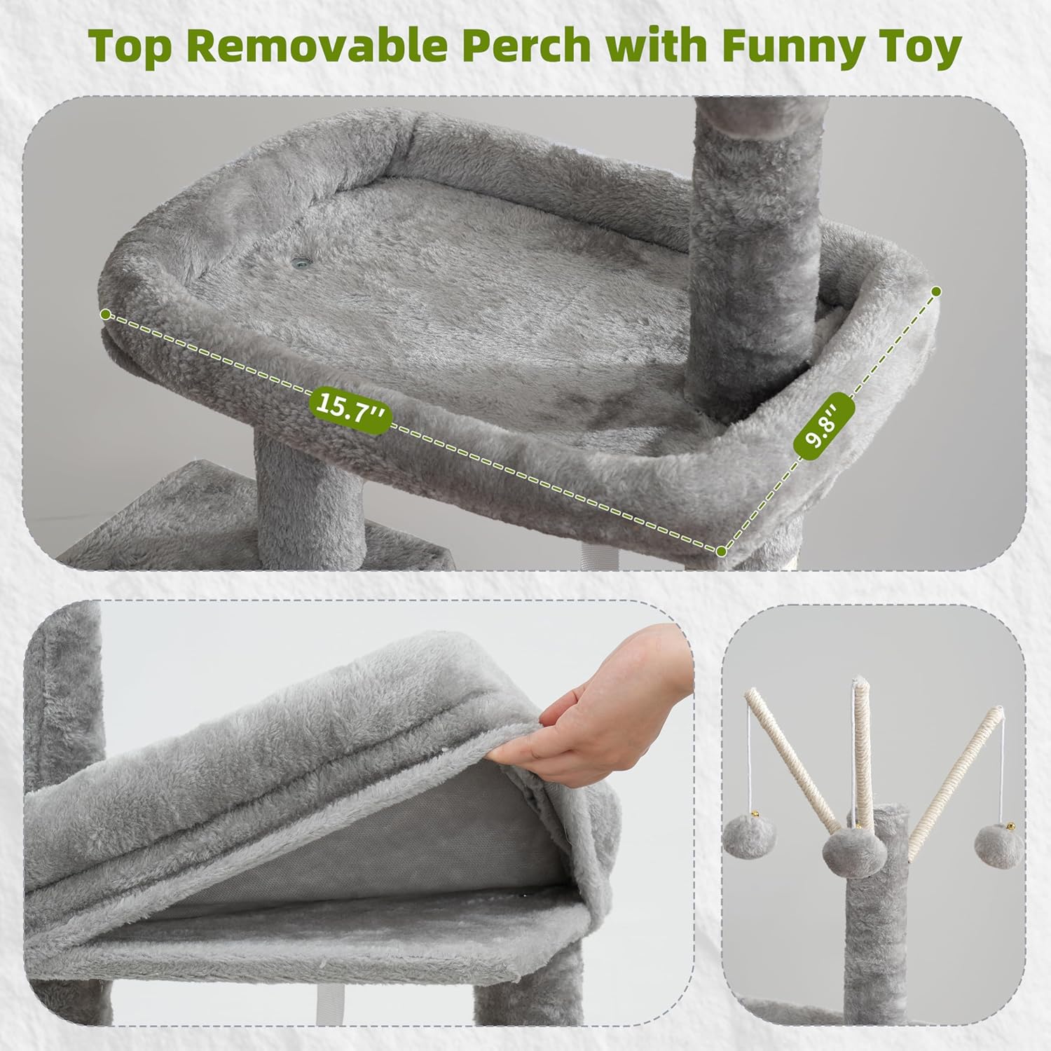 Cat Tree for Indoor Cats, Cat Tower with Scratching Post for Small Cat