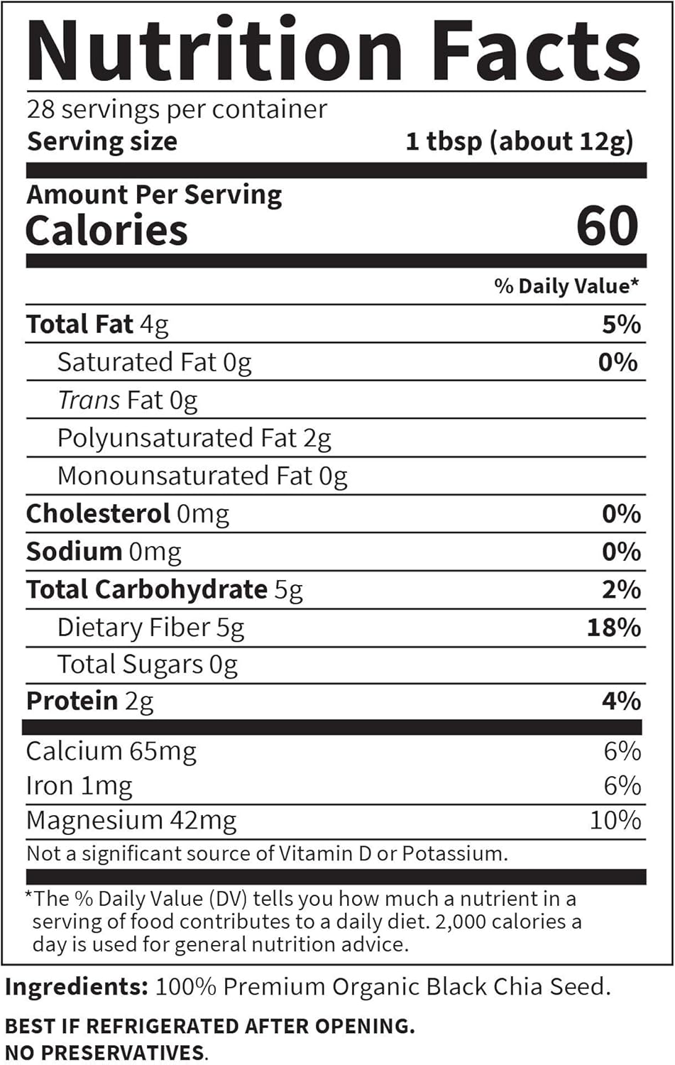 Garden of Life Chia Seeds 100% Organic for Smoothies, Pudding - Raw Or