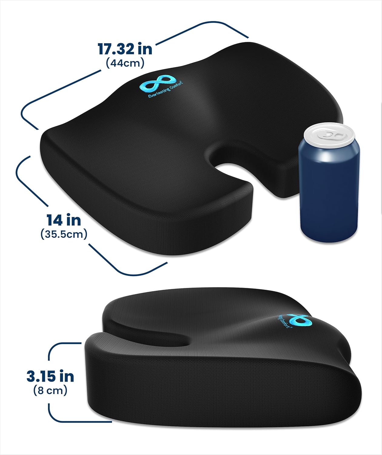 Everlasting Comfort Doctor Recommended Memory Foam Seat Cushion for Of