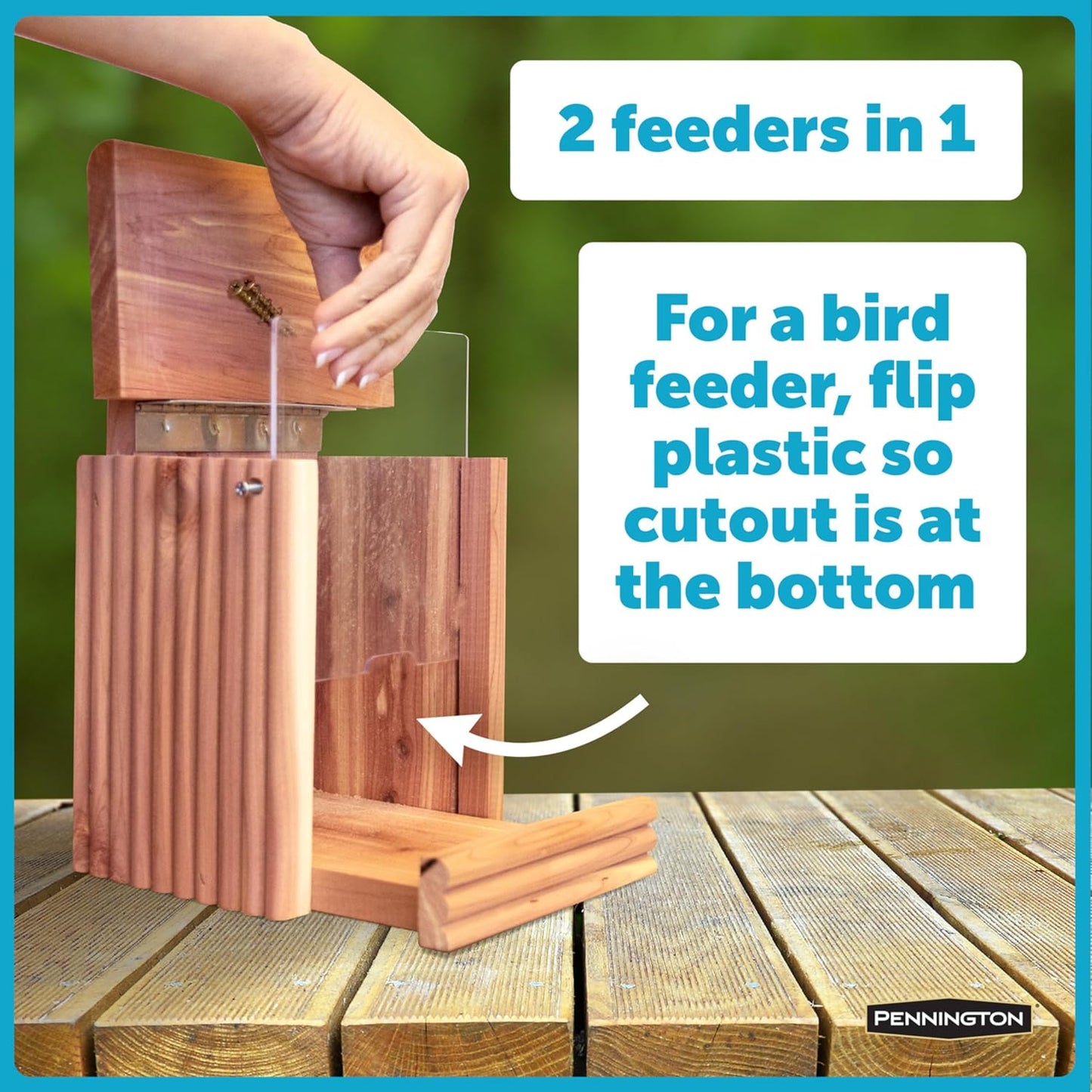 Pennington Cedar Squirrel Snacker Feeder, 2.75 LB Capacity