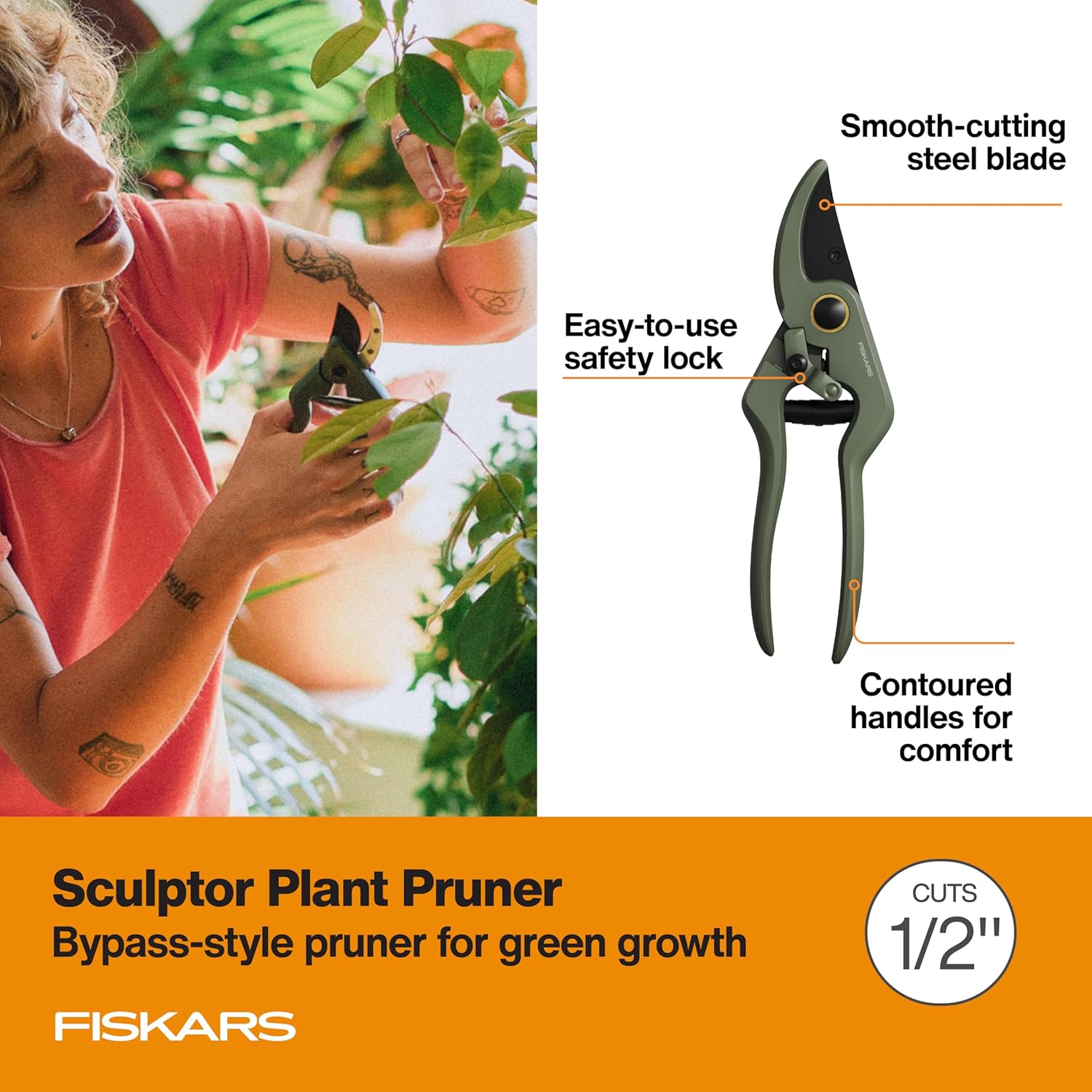 Fiskars Indoor Plant Care 3-Piece Set, Precision Gardening Tools with 