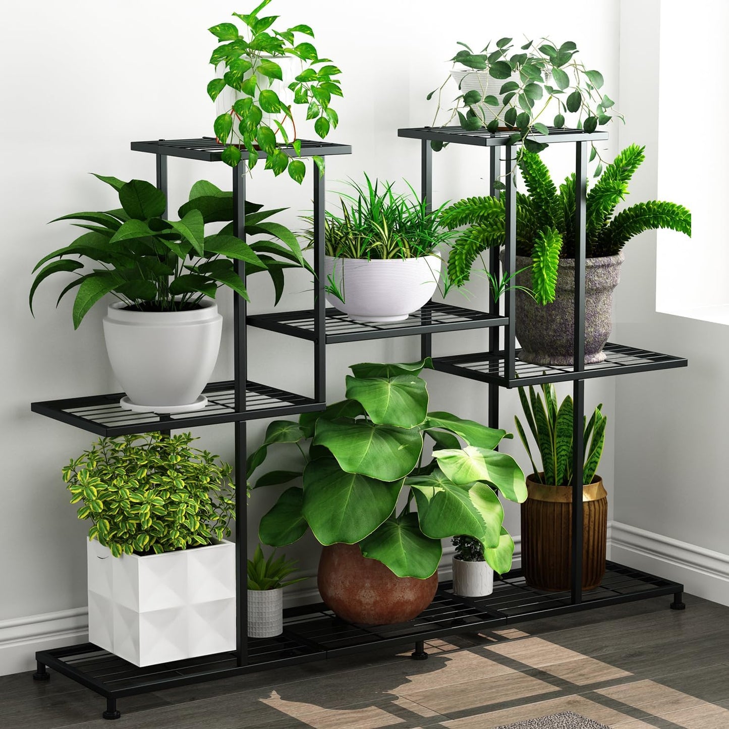 Twhep Metal Plant Stand, 5 Tiers Multifunctional Plant Stands for Indo